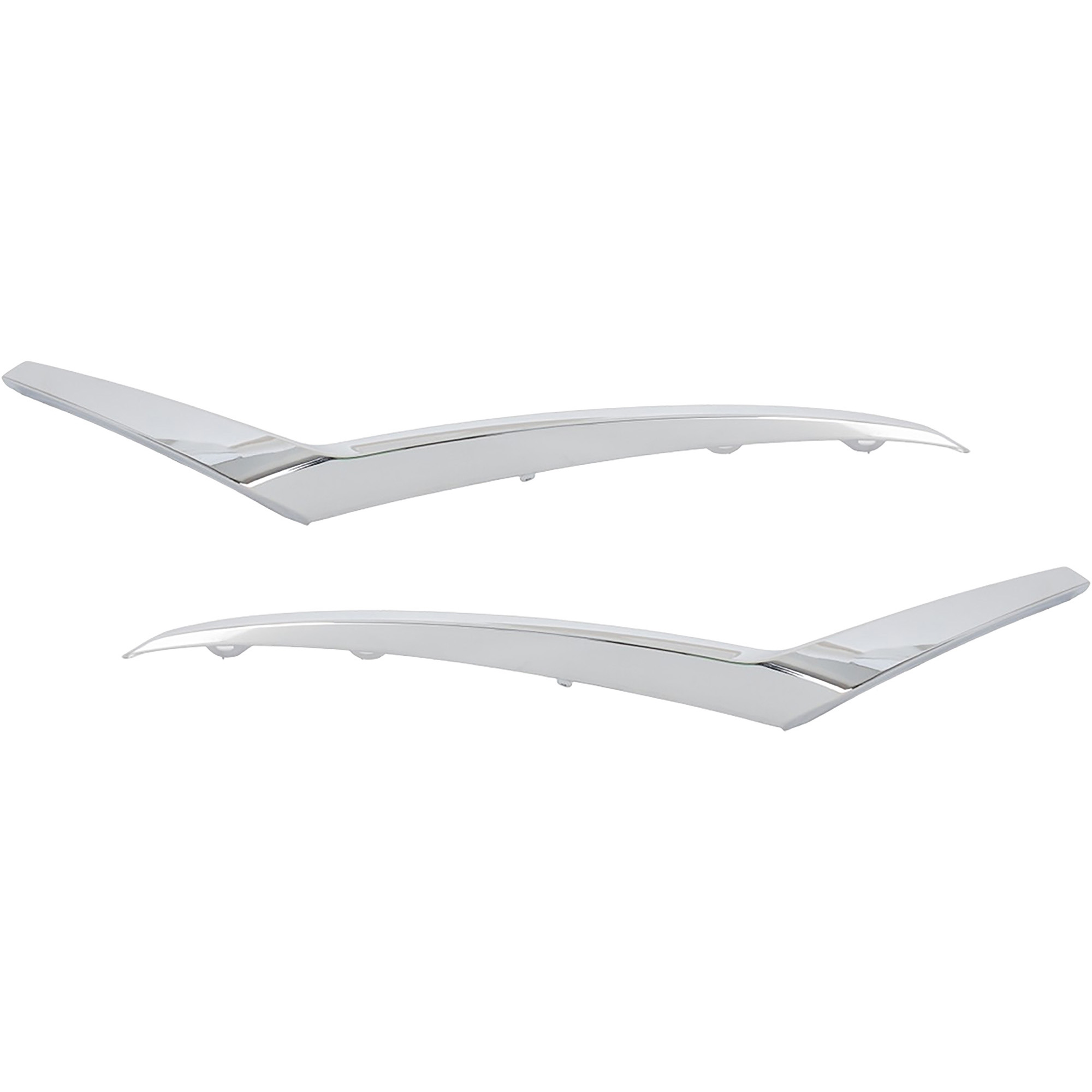 AM KICKS 21-24 FRONT BUMPER MOLDING RH AND LH Chrome S SV Models SKU SET RN0159003 Partslink NI1046111 NI1047111 OEM 620745R00A 620755R00A