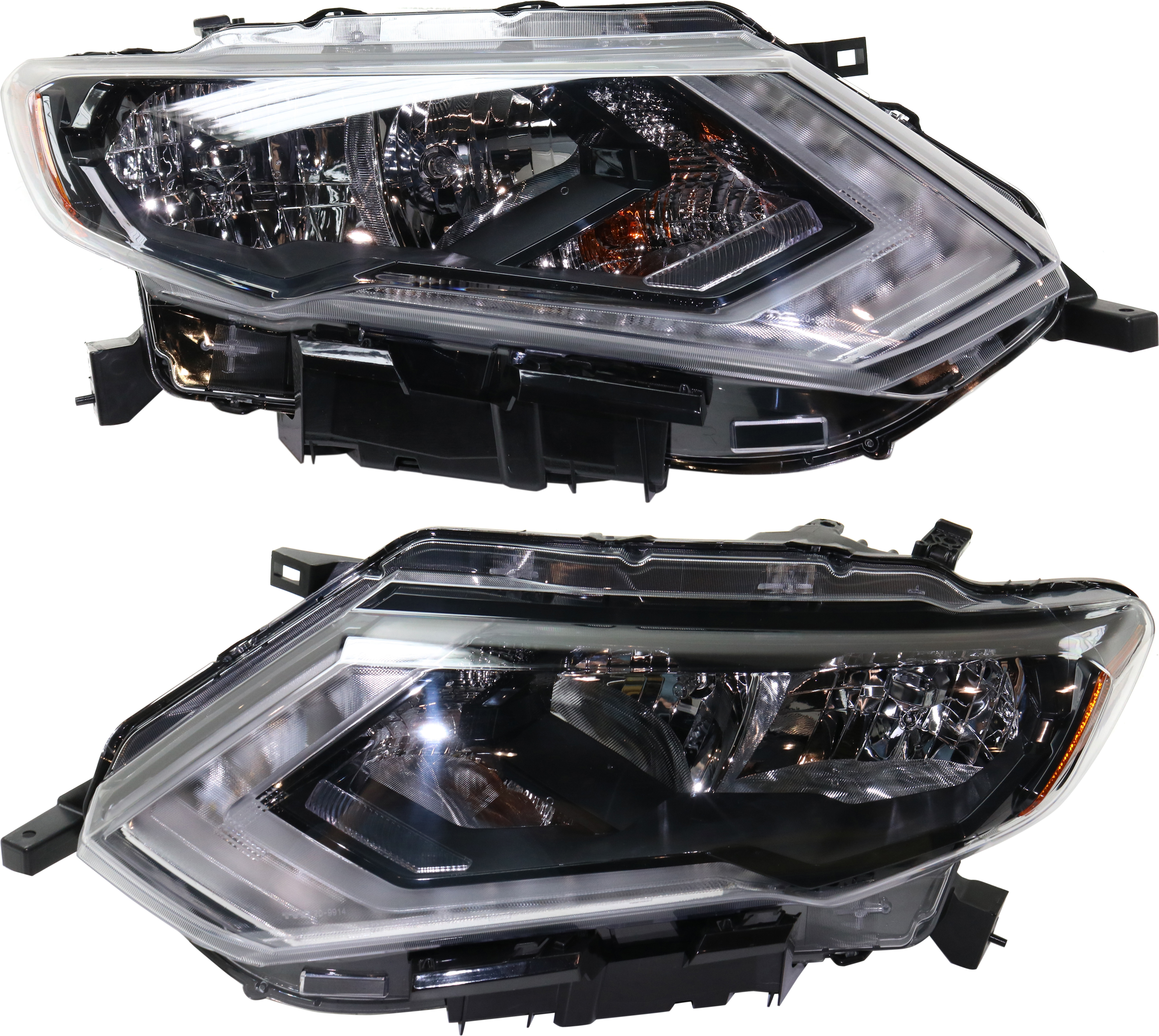 AM ROGUE 17-20 HEAD LAMP RH and LH Assembly Halogen USA Built Vehicle S SL SV SV Hybrid Models CAPA SKU SET RN10010009Q Partslink NI2502254C NI2503254C OEM 260606FL0A 260106FL0A