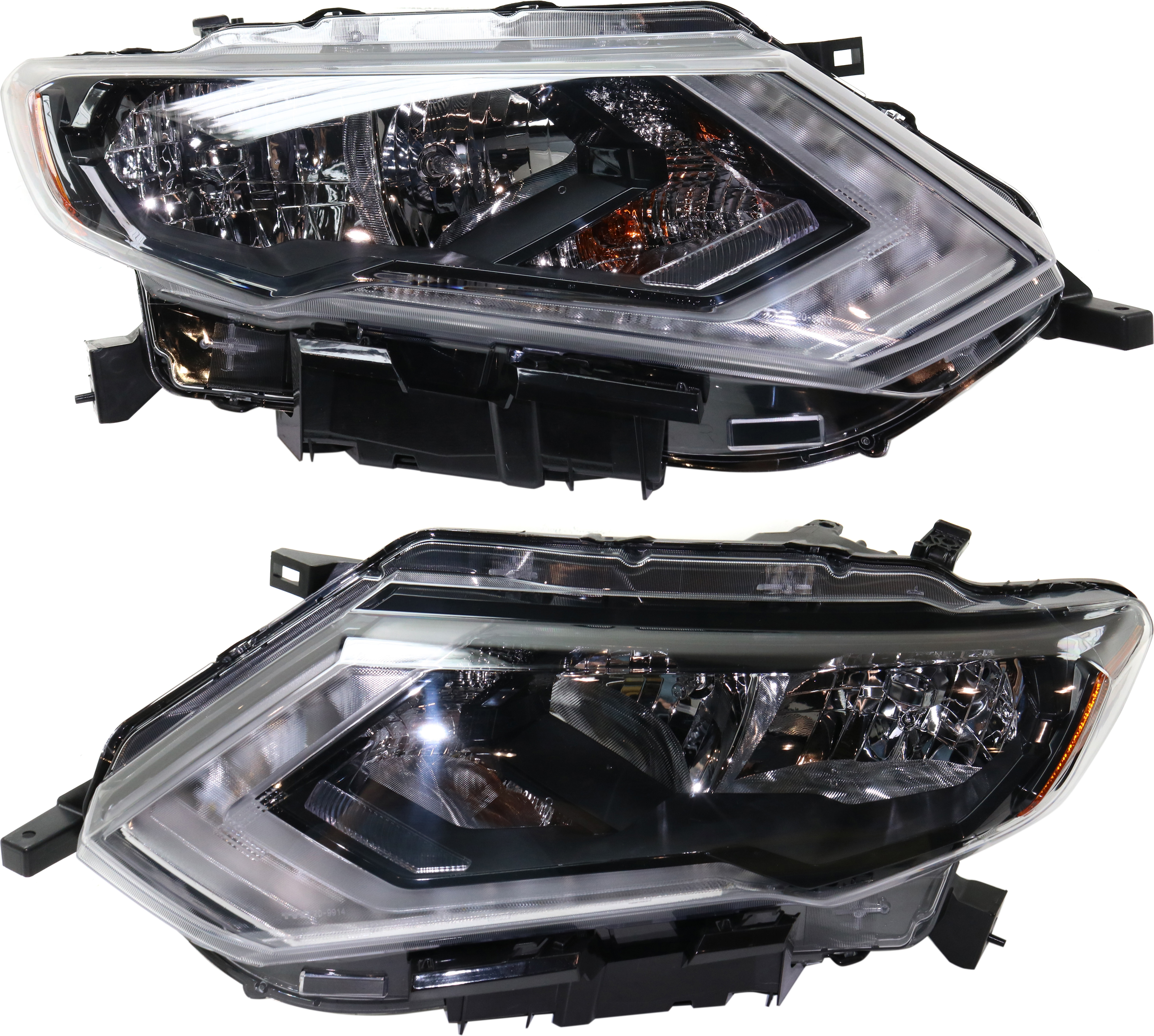 AM ROGUE 17-20 HEAD LAMP RH AND LH Assembly Halogen USA Built Vehicle S SL SV SV Hybrid Models SKU SET RN10010009 Partslink NI2502254 NI2503254 OEM 260606FL0A 260106FL0A