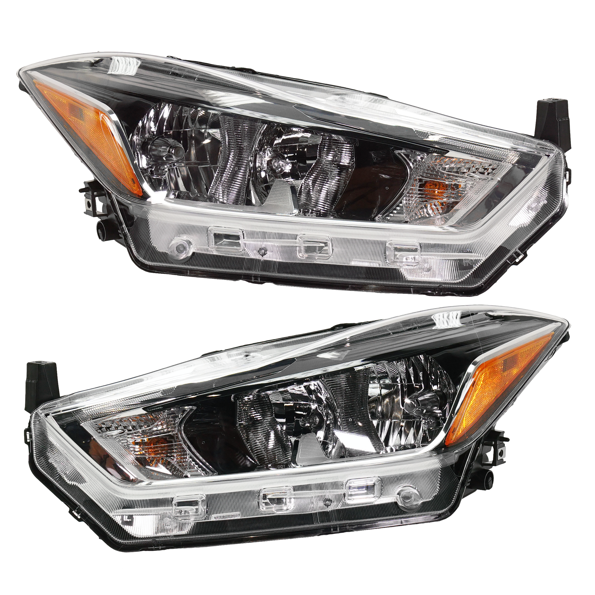 AM KICKS 18-20 HEAD LAMP RH AND LH Assembly Halogen S SV Models CAPA SKU SET RN10010035Q Partslink NI2503264C NI2502264C OEM 260105RL0A 260605RL0A