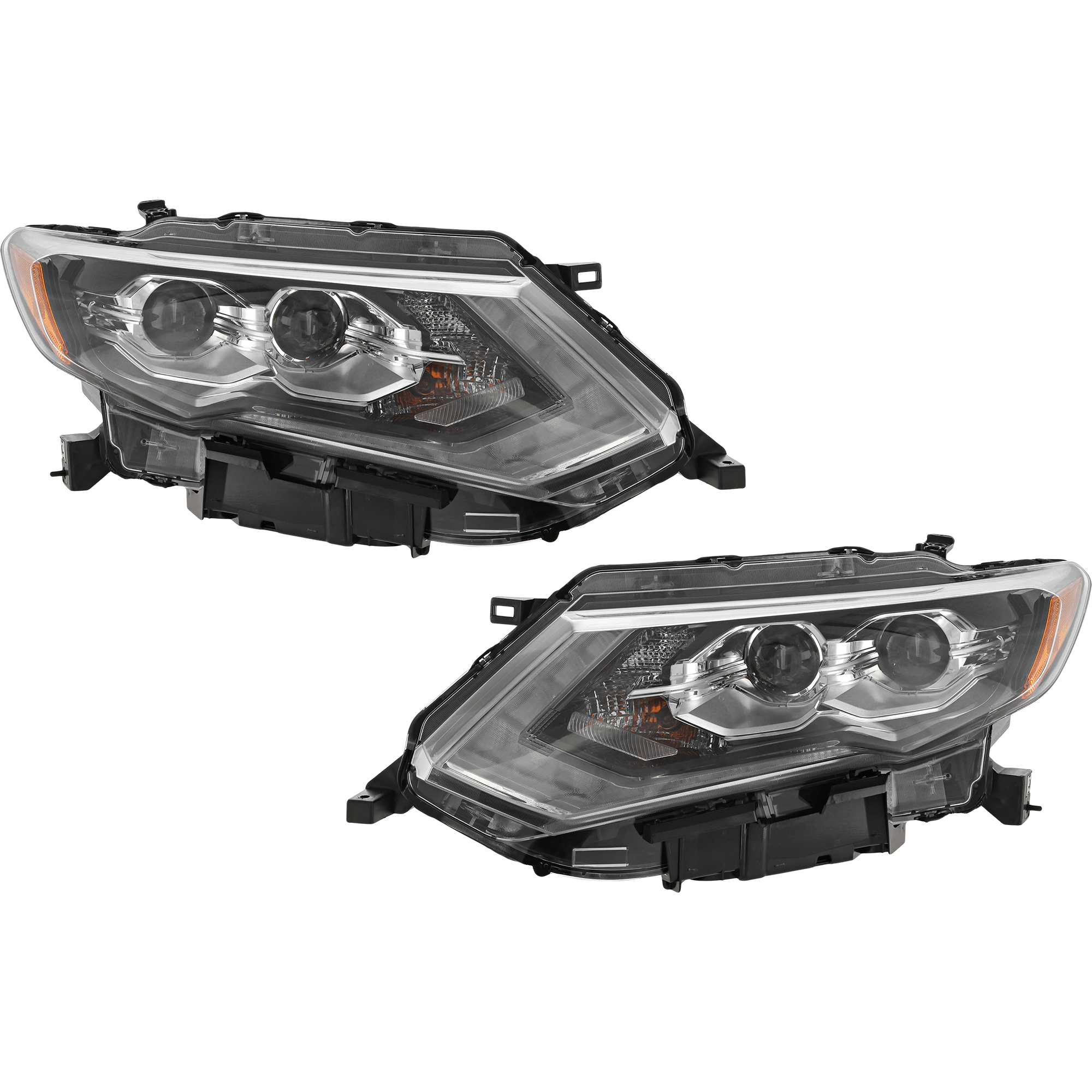 AM ROGUE 19-20 HEAD LAMP RH AND LH 2 pc kit Assembly LED CAPA SKU SET RN10010037Q Partslink NI2503272C NI2502272C OEM 260106FL7A 260606FL7A