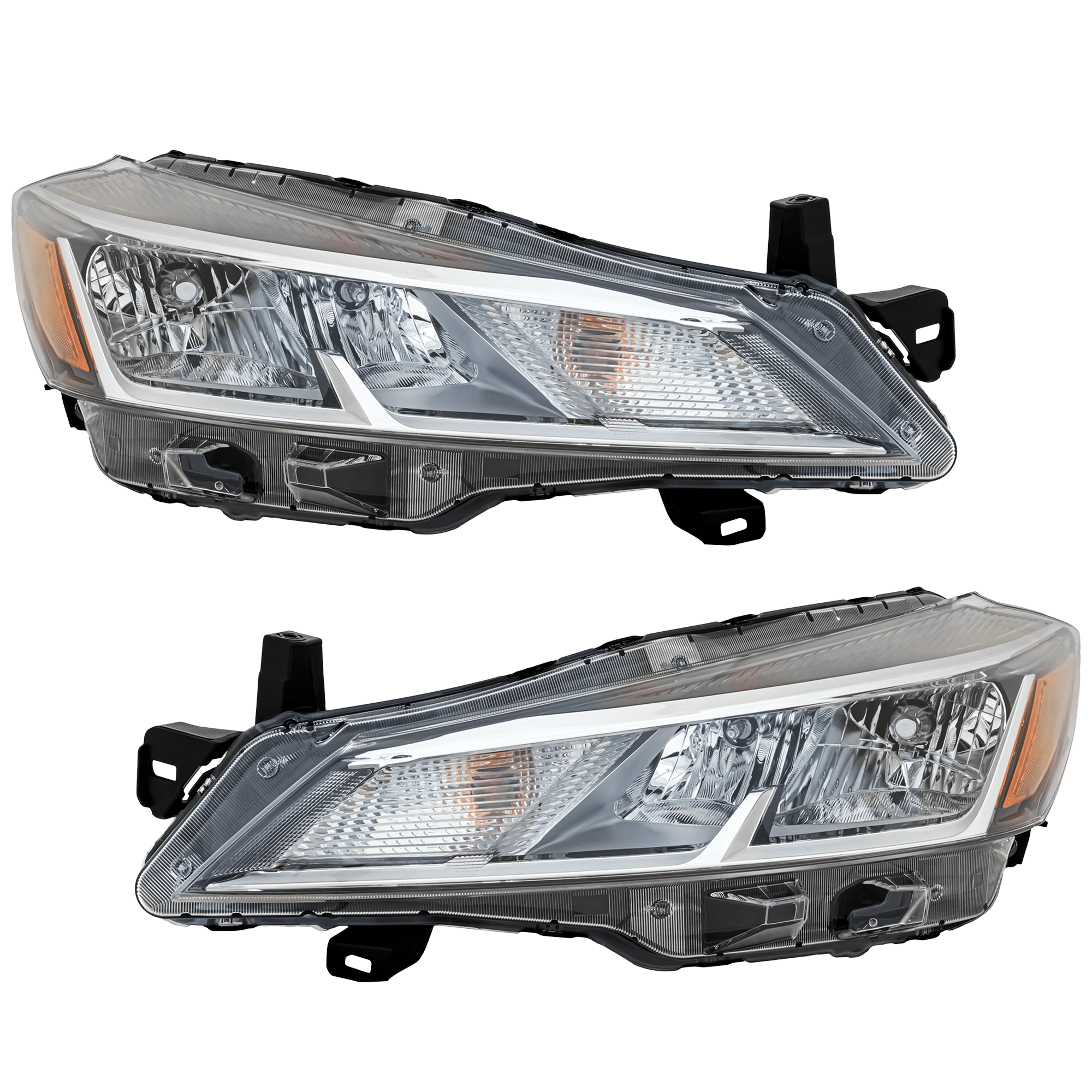 AM KICKS 21-24 HEAD LAMP RH AND LH Assembly Halogen S SV Models CAPA SKU SET RN10010119AQ Partslink NI2502283C NI2503283C OEM 260105R00A 260605R00A