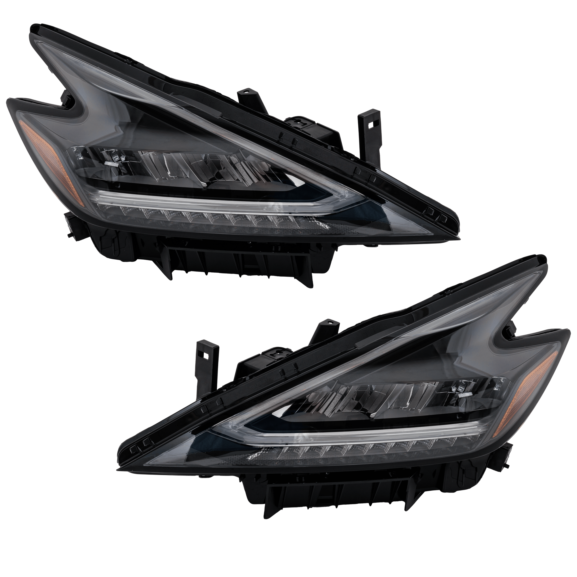 AM MURANO 22-24 HEAD LAMP RH AND LH Assembly LED Black Interior CAPA SKU SET RN10011229AQ Partslink NI2502297C NI2503297C OEM 260109UF0E 260609UF0E