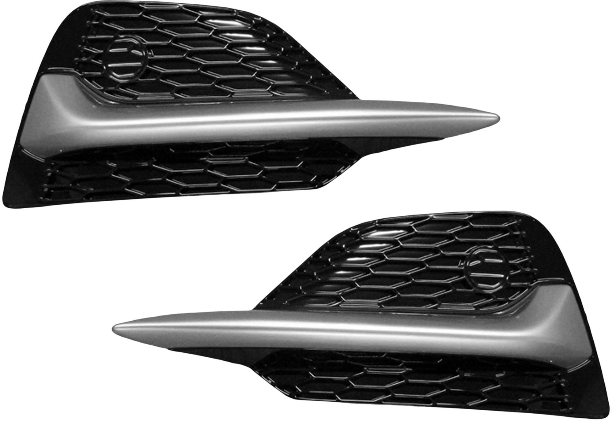 AM ROGUE SPORT 20-22 FOG LAMP COVER RH AND LH Black w Silver Trim SKU SET RN10790009 Partslink NI1039171 NI1038171 OEM 622566MR0B 622576MR0B