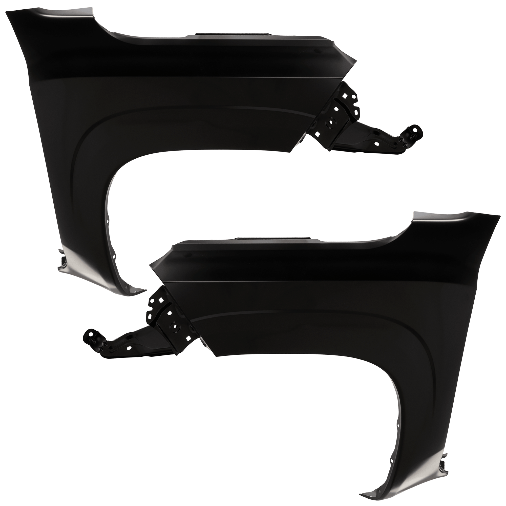 AM FRONTIER 22-22 FRONT FENDER RH AND LH Primed S SV Model w o Wheel Molding Hole CAPA SKU SET RN22010049Q Partslink NI1240246C NI1241246C OEM 631009BU0B 631009BU0A 631019BU
