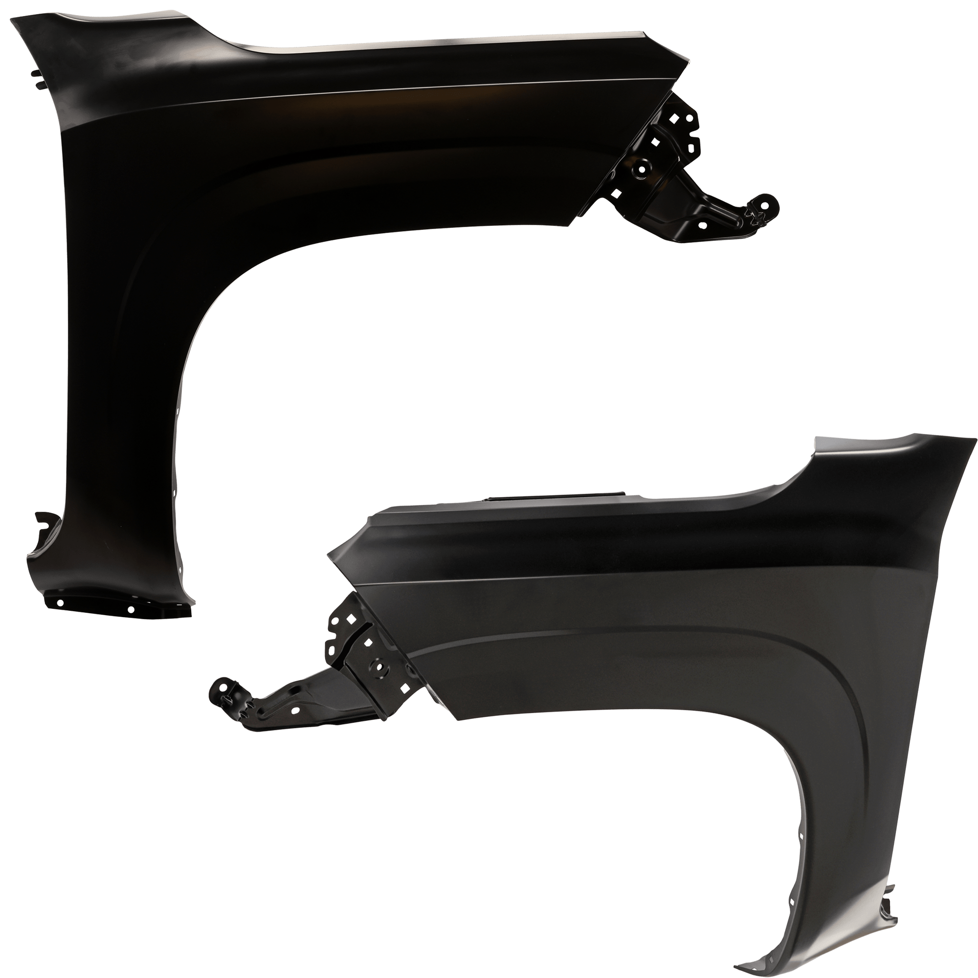AM FRONTIER 22-22 FRONT FENDER RH AND LH Primed S SV Model w o Wheel Molding Hole SKU SET RN22010049 Partslink NI1240246 NI1241246 OEM 631009BU0B 631009BU0A 631019BU