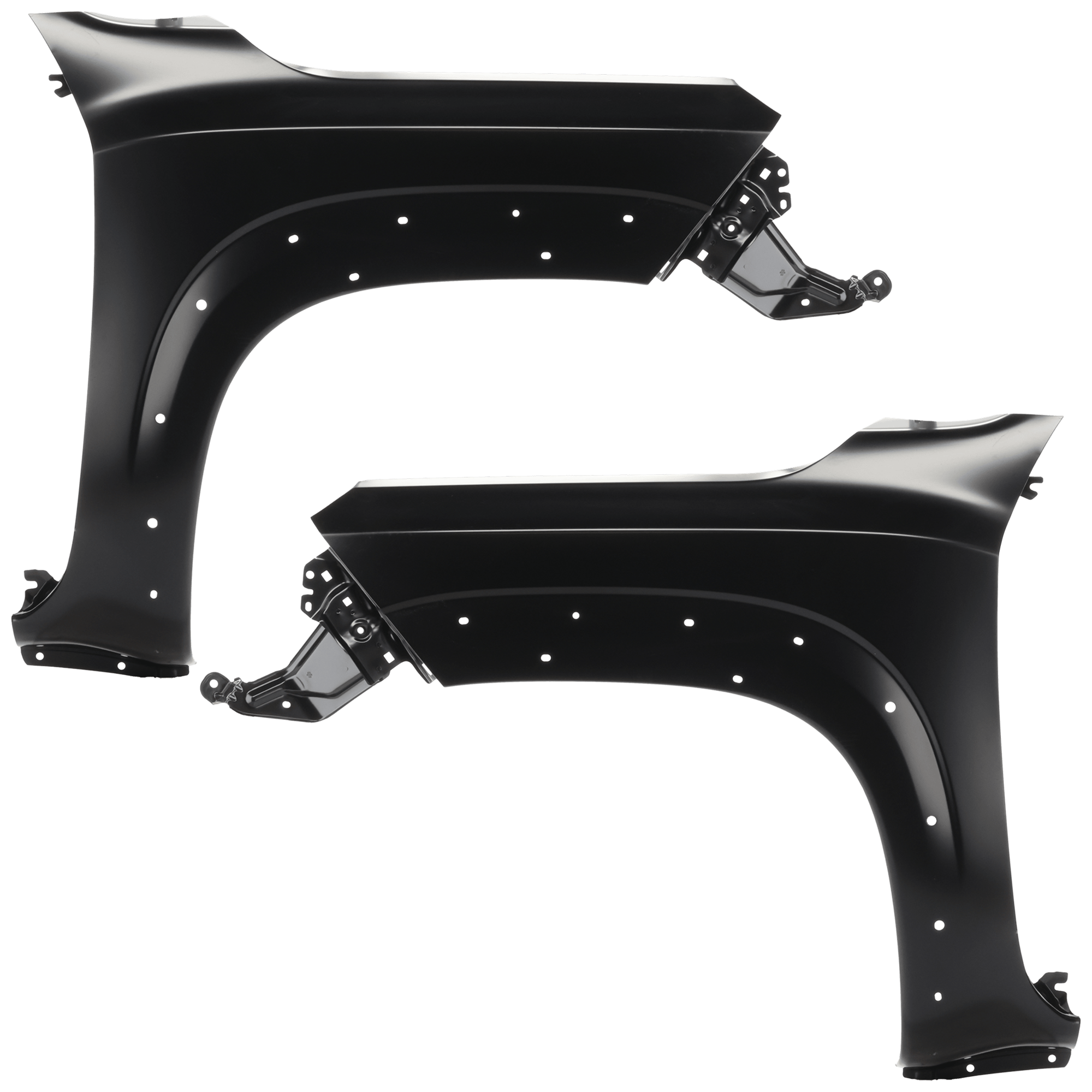 AM FRONTIER 22-22 FRONT FENDER RH AND LH Primed Pro X Pro 4X Model Crew Cab w Wheel Molding Hole CAPA SKU SET RN22010051Q Partslink NI1241247C NI1240247C OEM 631009BU1A 631009BU1B 631019BU