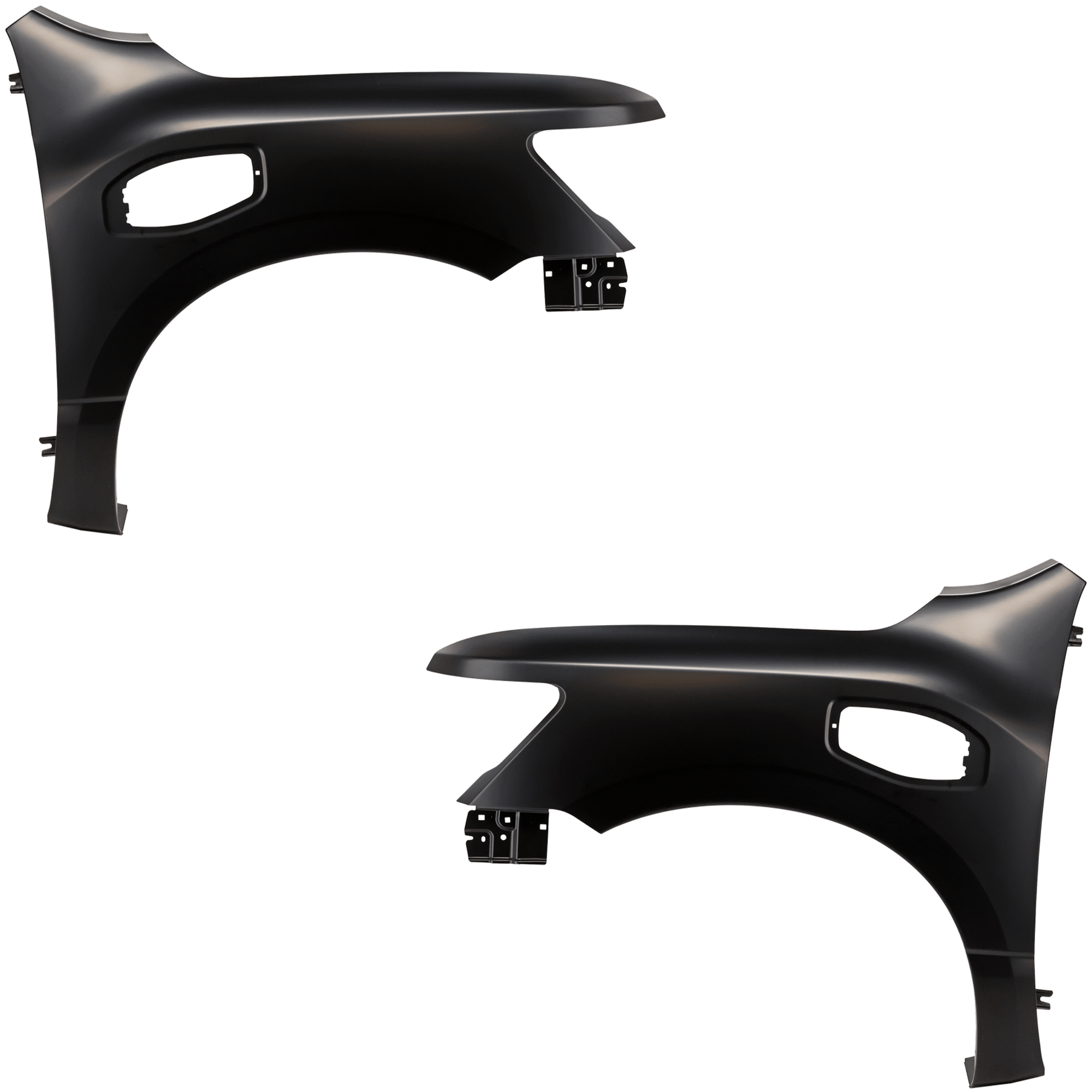 AM TITAN 17-17 FRONT FENDER RH AND LH Textured Black w o Fender Flare Holes SL SV Models All Cab Type SKU SET RN22010055 Partslink NI1240231 NI1241231 OEM 63100EZ40A 63101EZ41A