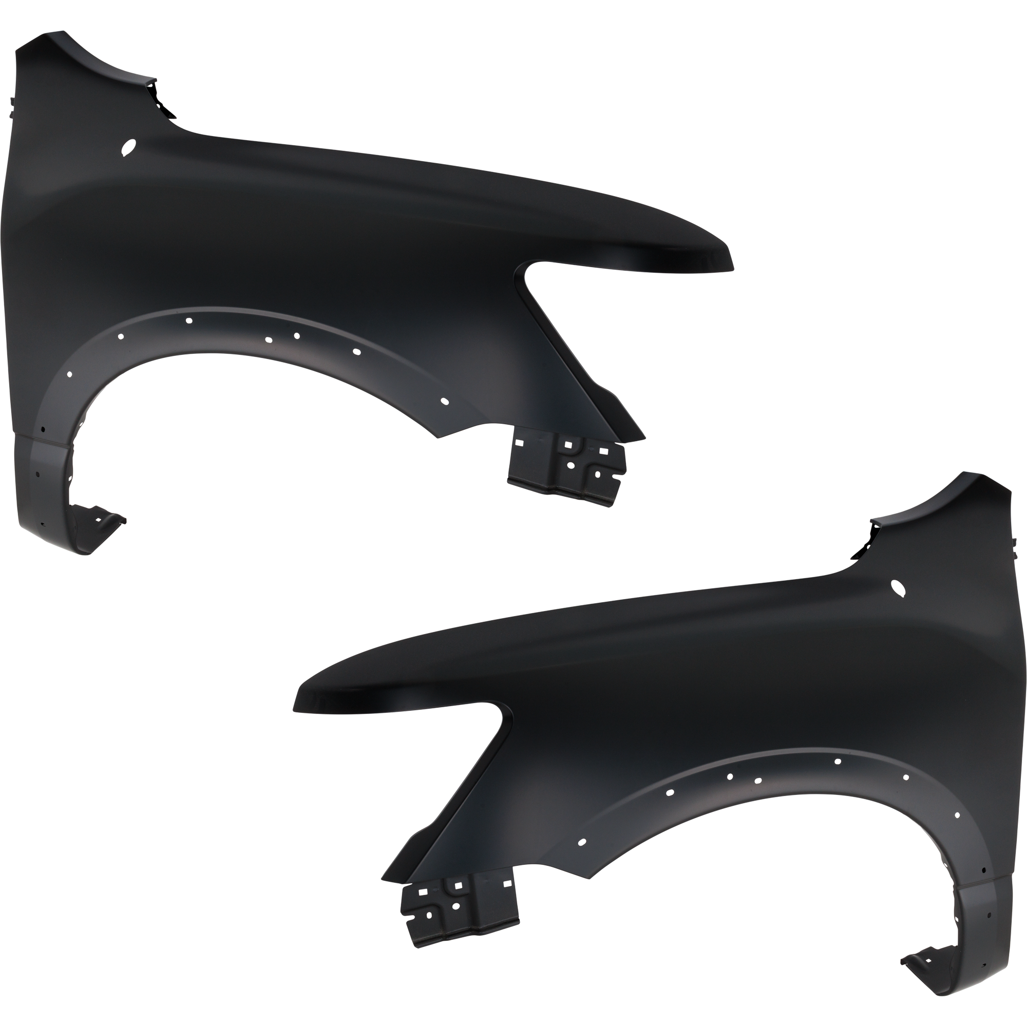 AM TITAN 18-22 FRONT FENDER RH AND LH Primed w Fender Flare Holes Crew Extended Pro 4X Model Cab Pickup From 1-18 SKU SET RN22010057 Partslink NI1240235 NI1241235 OEM 631009FT2B 631019FT2B