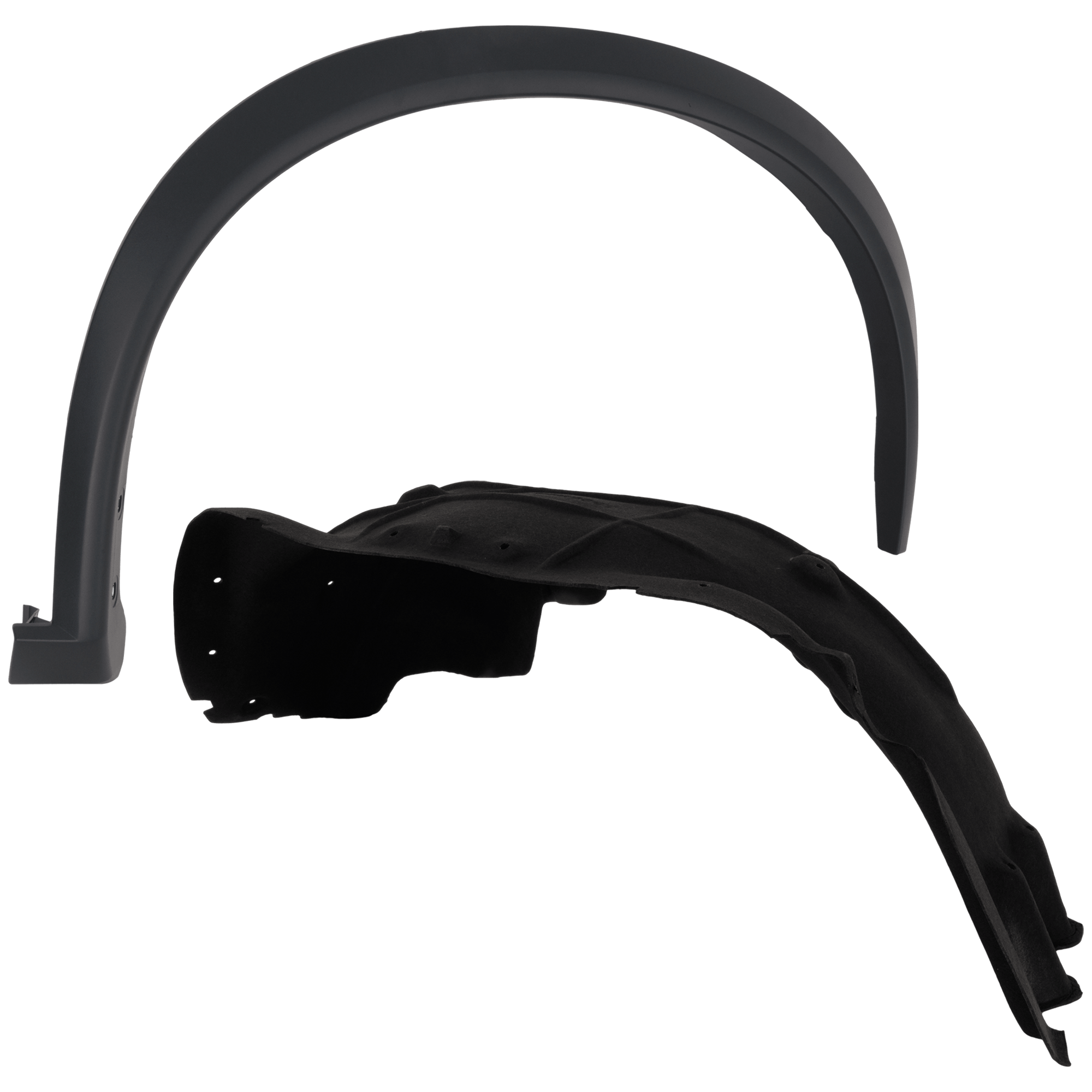 AM ROGUE 21-23 FRONT WHEEL OPENING MOLDING RH AND LH Textured Black Japan Built Vehicle CAPA SKU SET RN22130017Q Partslink NI1290107C NI1291107C OEM 638606RA0A 638616RA0A