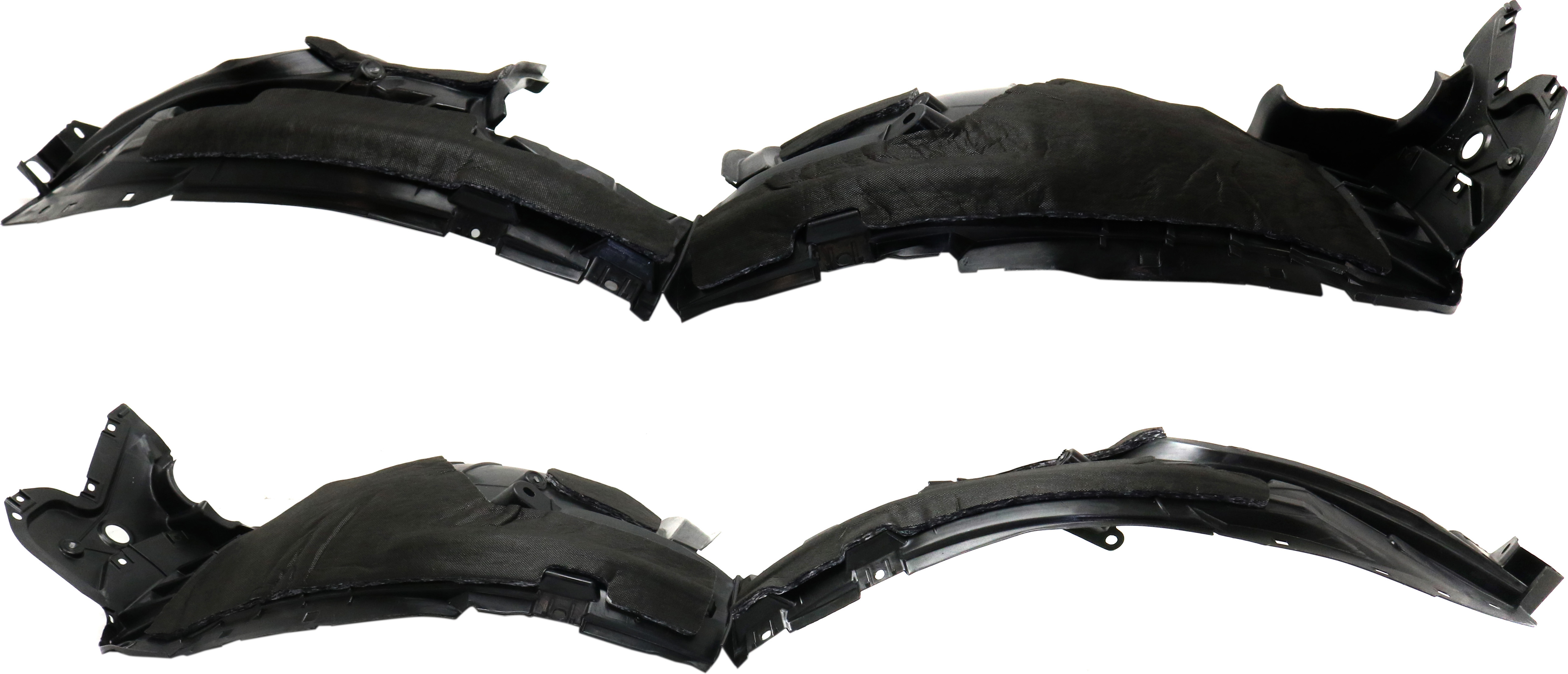 AM ROGUE 17-20 FRONT FENDER LINER RH AND LH w Insulation Foam Japan USA Korea Built From 11-16 SKU SET RN22210013 Partslink NI1249158 NI1248158 OEM 638407FA0A 638417FA0A