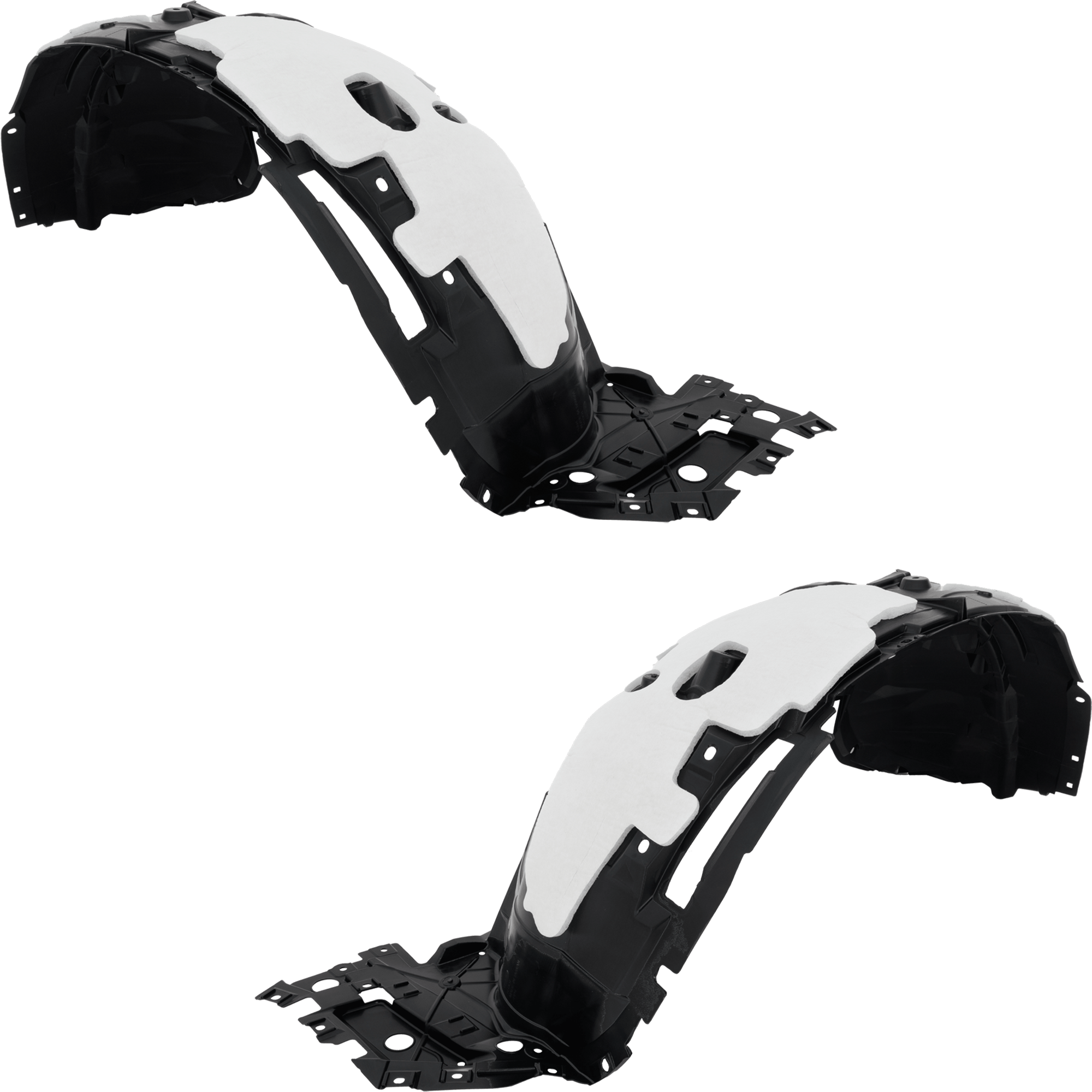 AM ROGUE 23-23 FRONT FENDER LINER RH AND LH Inner Panel USA Built Vehicle Injection Form w Insulation Foam SKU SET RN22210053 Partslink NI1248191 NI1249191 OEM 638406RC1A 638416RC1A