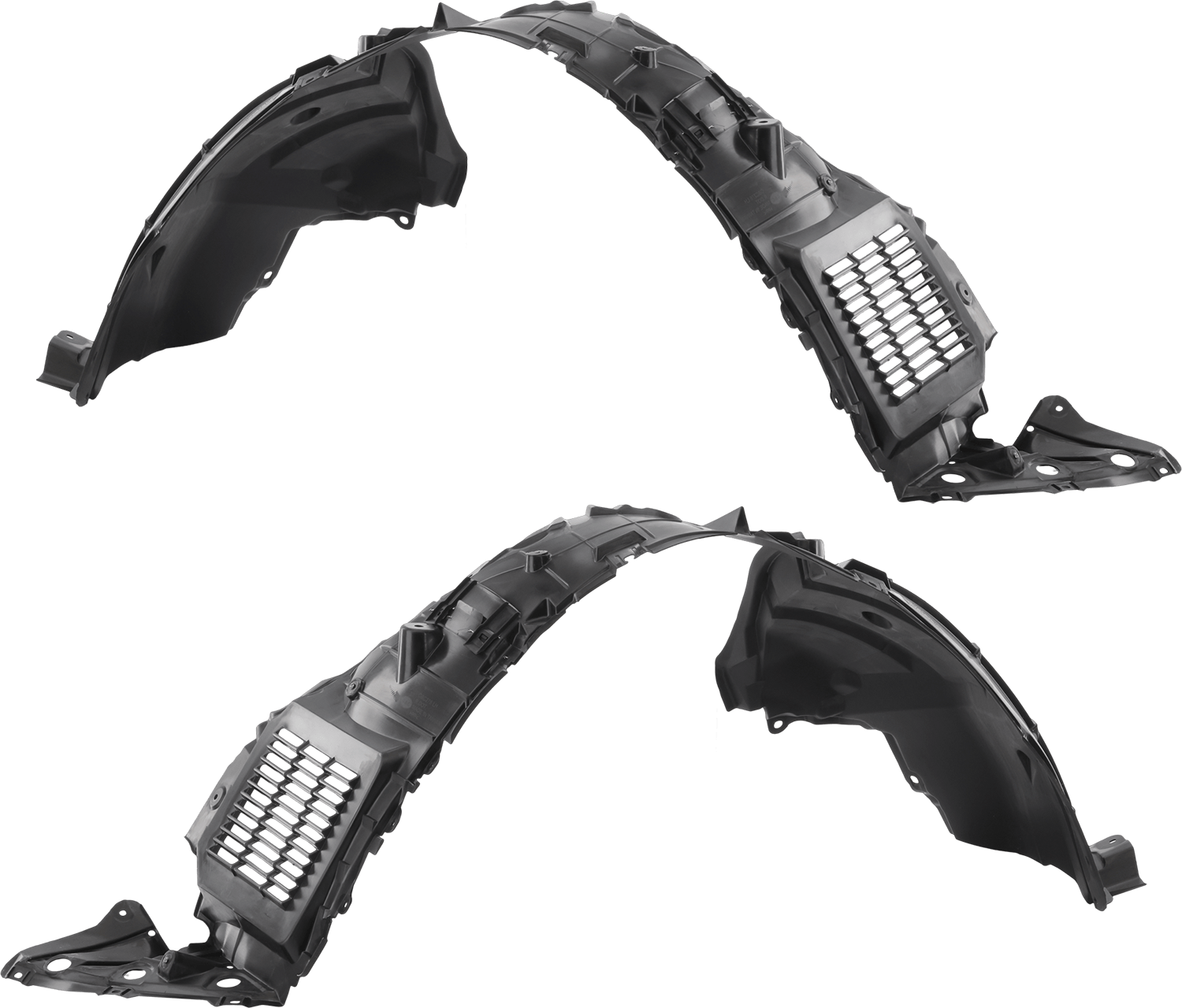 AM PATHFINDER QX60-15-20 FRONT FENDER LINER RH AND LH Polypropylene Injection Form w Insulation Foam Pathfinder Exc. 15-15 Hybrid Models SKU SET RN22210083 Partslink NI1248161 NI1249161 OEM 638409NB0A 638419NB0A