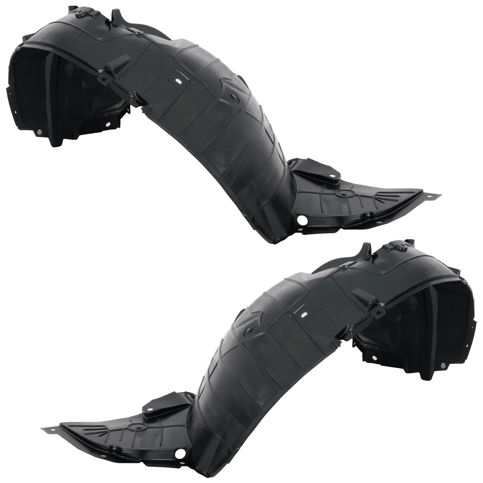 AM VERSA 07-12 FRONT FENDER LINER RH AND LH Plastic Hatchback Sedan 07-11 Injection Form SKU SET RN22210099 Partslink NI1248114 NI1249114 OEM 638429EL0A 638439EL0A