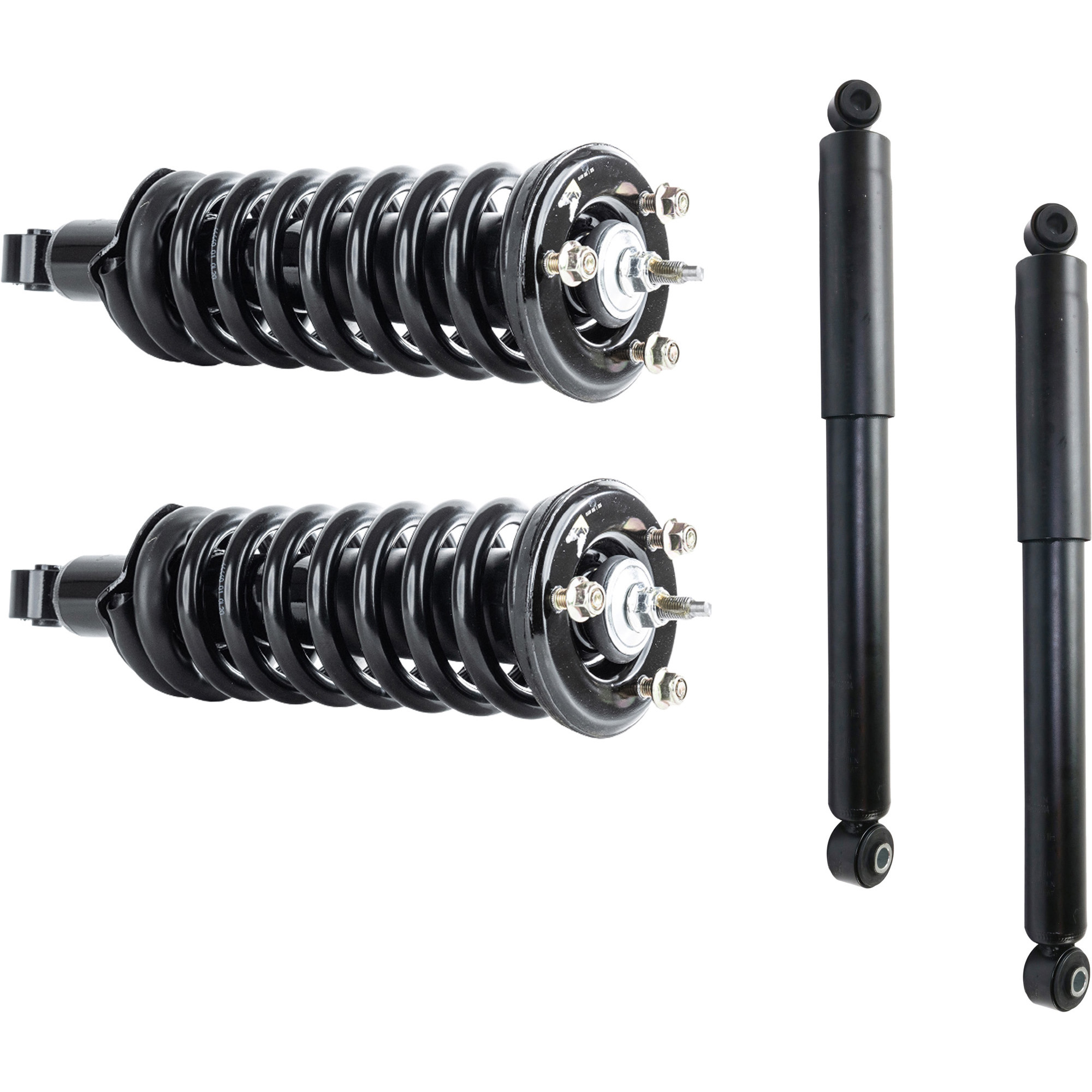 AM FRONTIER 05-21 FRONT AND REAR SHOCK AND FULLY LOADED STRUT RH AND LH Set of 4-4WD SKU SET RN28050045-4 OEM 37273-255410-316924-342845-345