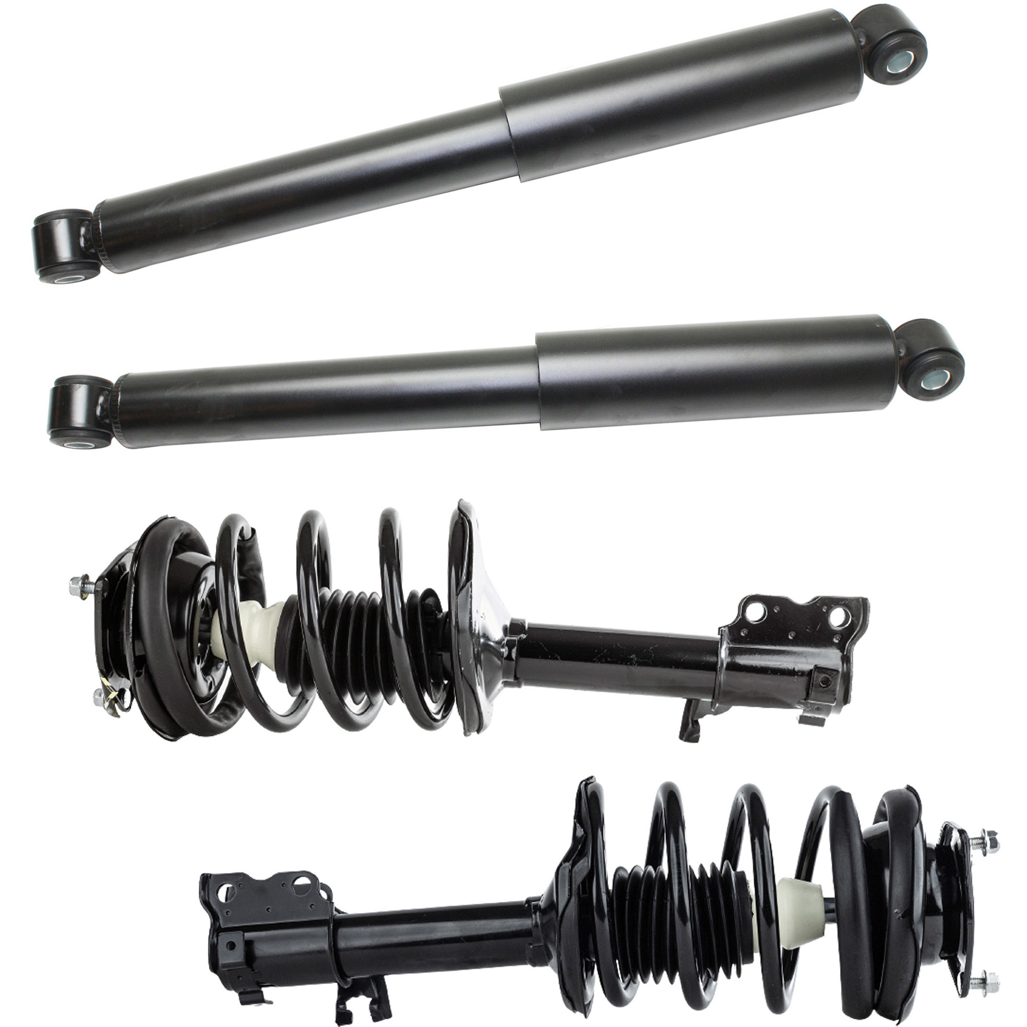 AM QUEST VILLAGER 99-02 FRONT AND REAR SHOCK AND FULLY LOADED STRUT RH AND LH Set of 4 SKU SET RN28050051-4 OEM 1331661L 171568-1331647R G5678
