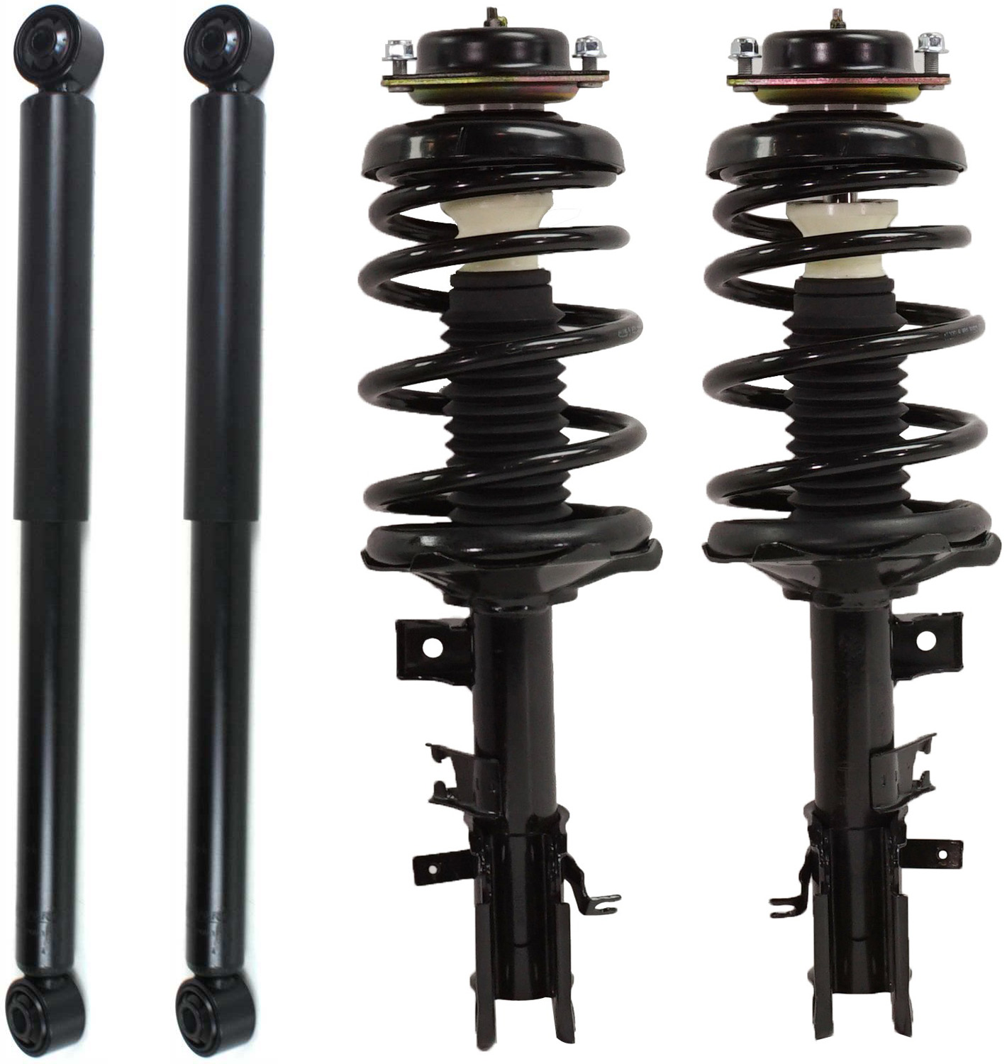 AM PATHFINDER QX4-99-01 FRONT AND REAR SHOCK AND FULLY LOADED STRUT RH AND LH Set of 4 SKU SET RN28050055-4 A OEM 11351 PF11351-2701611036 LS570