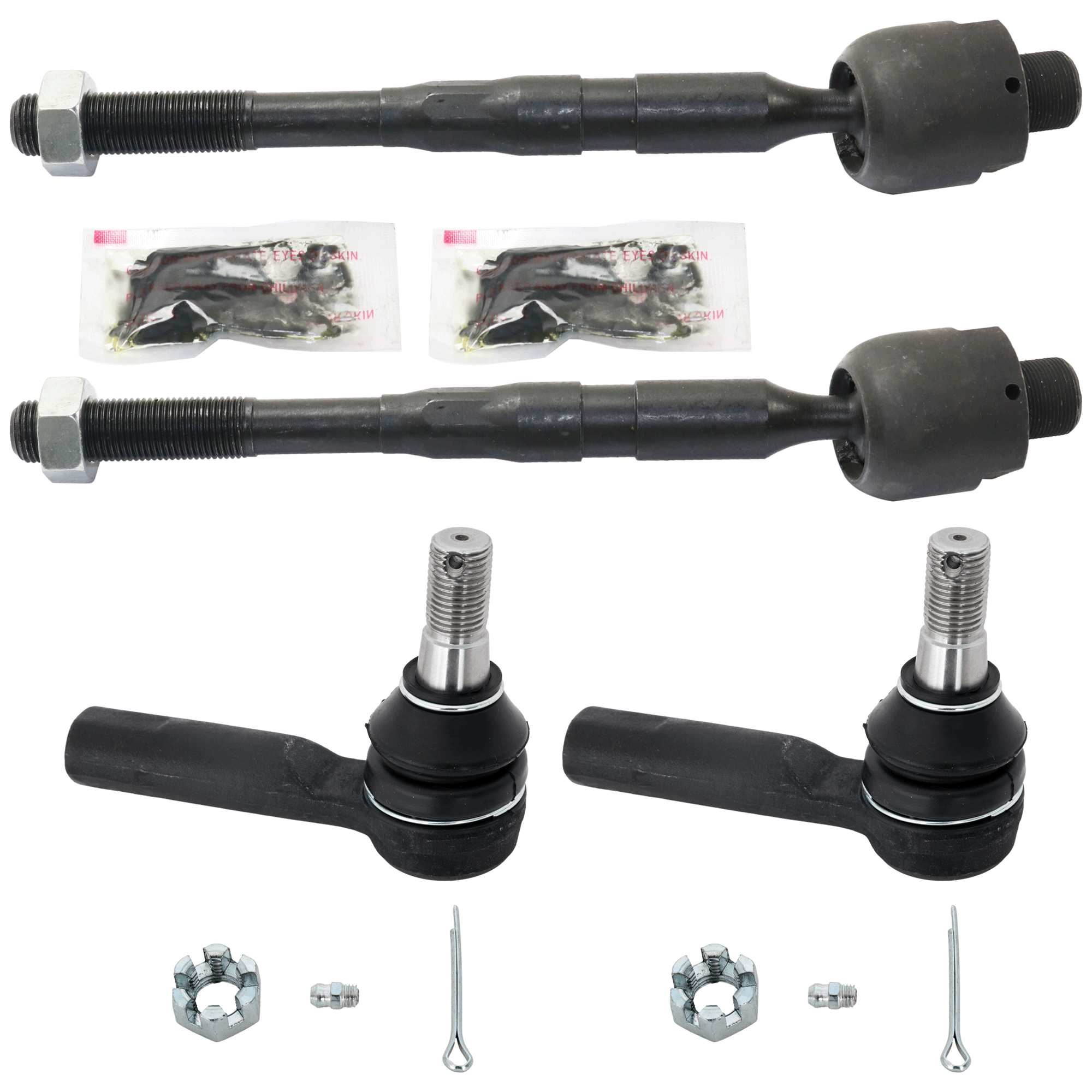 AM PATHFINDER ARMADA 04-04 FRONT TIE ROD RH AND LH Inner and Outer SKU SET RN28210004 OEM 351053-351054-1014740-1014746