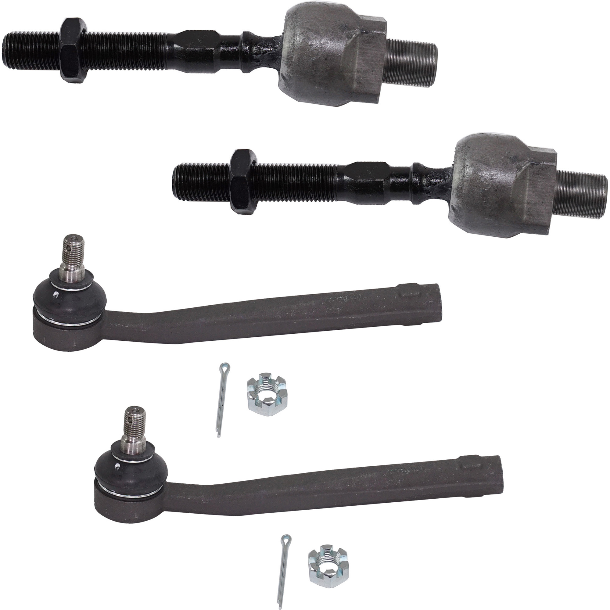 AM 300ZX 84-89 FRONT TIE ROD END RH AND LH Inner and Outer SKU SET RN28210057-4 OEM 351010-1013842-2692694-4000579