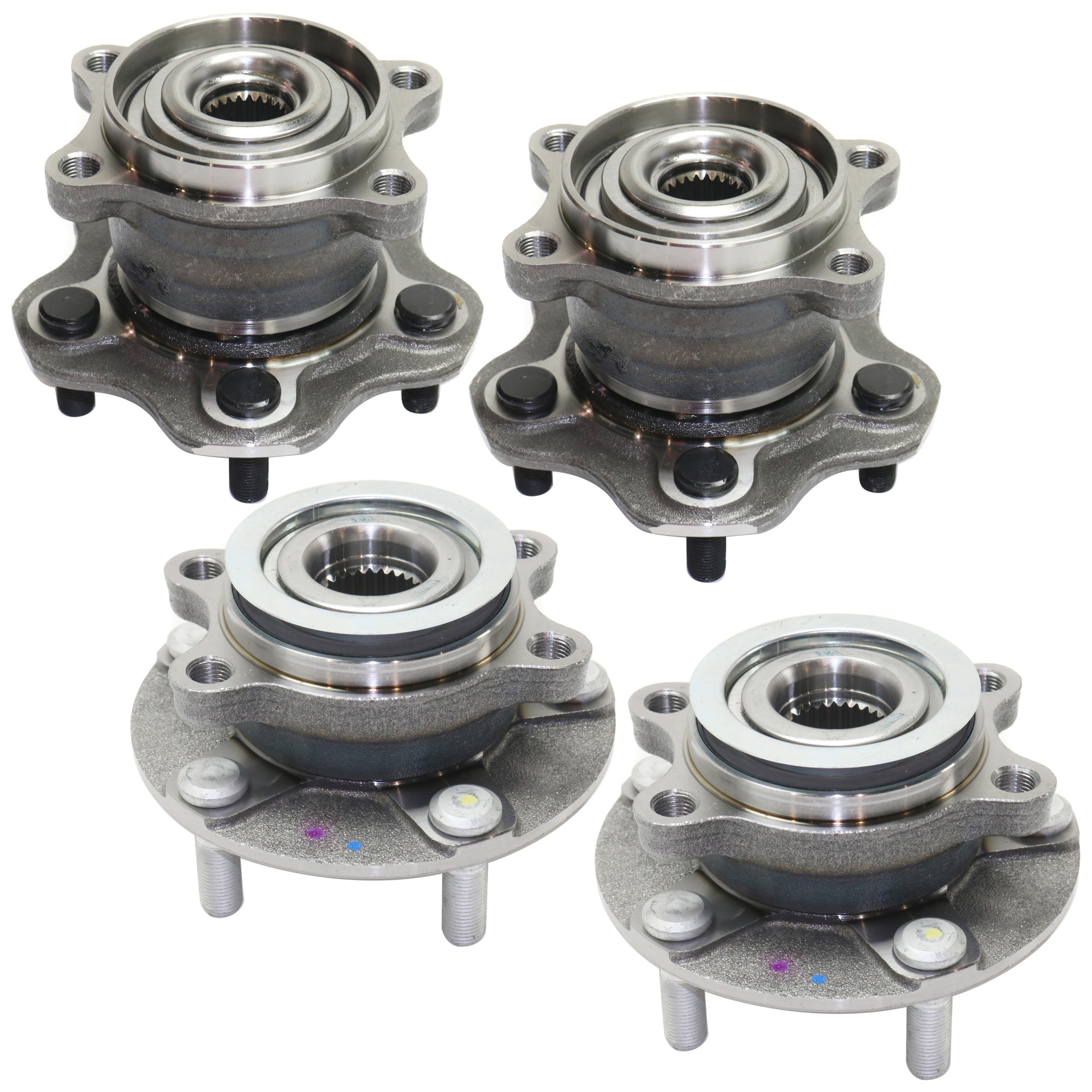 AM JUKE 11-14 FRONT AND REAR HUB ASSEMBLY RH AND LH SKU SET RN28370001-4 OEM 402023PU0A 43202JG200