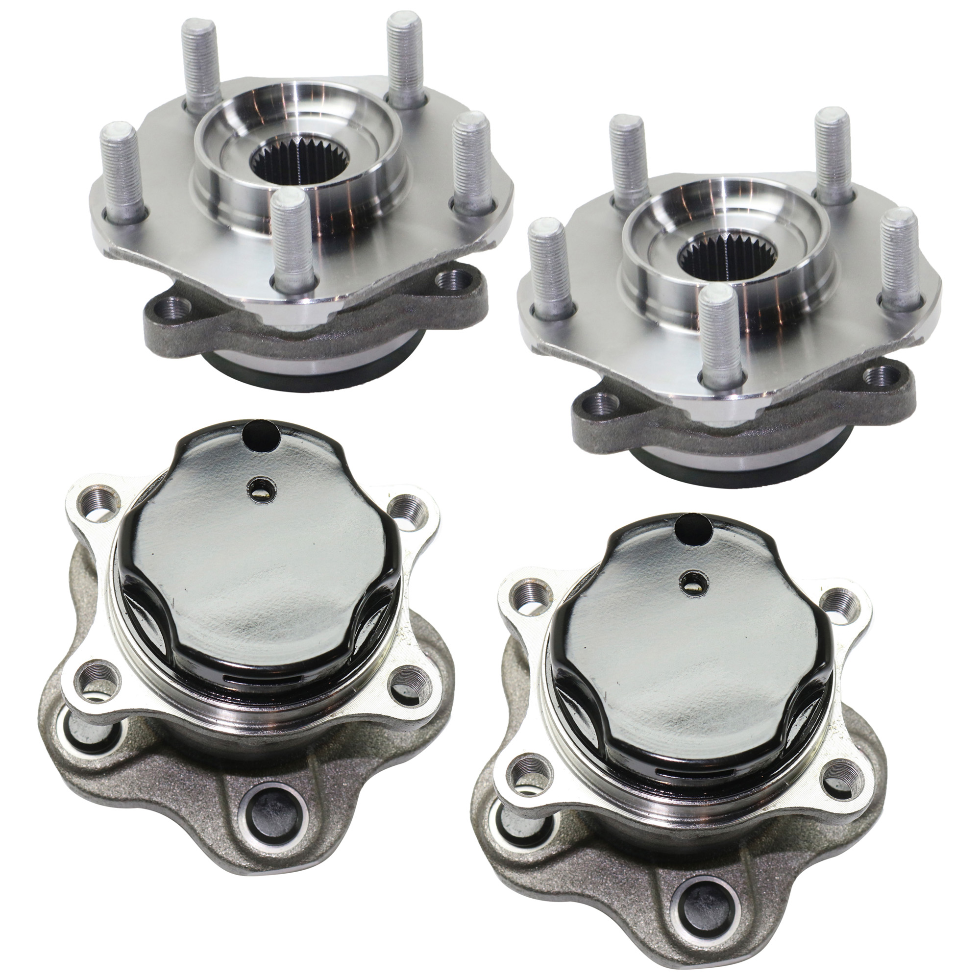 AM NV200-13-19 FRONT AND REAR HUB ASSEMBLY RH AND LH 5 Lugs 5 x 4.5 in. Bolt Pattern Front Wheel Drive SKU SET RN28370007-4 B OEM 402023SH0A 432023LM0A 432029SE