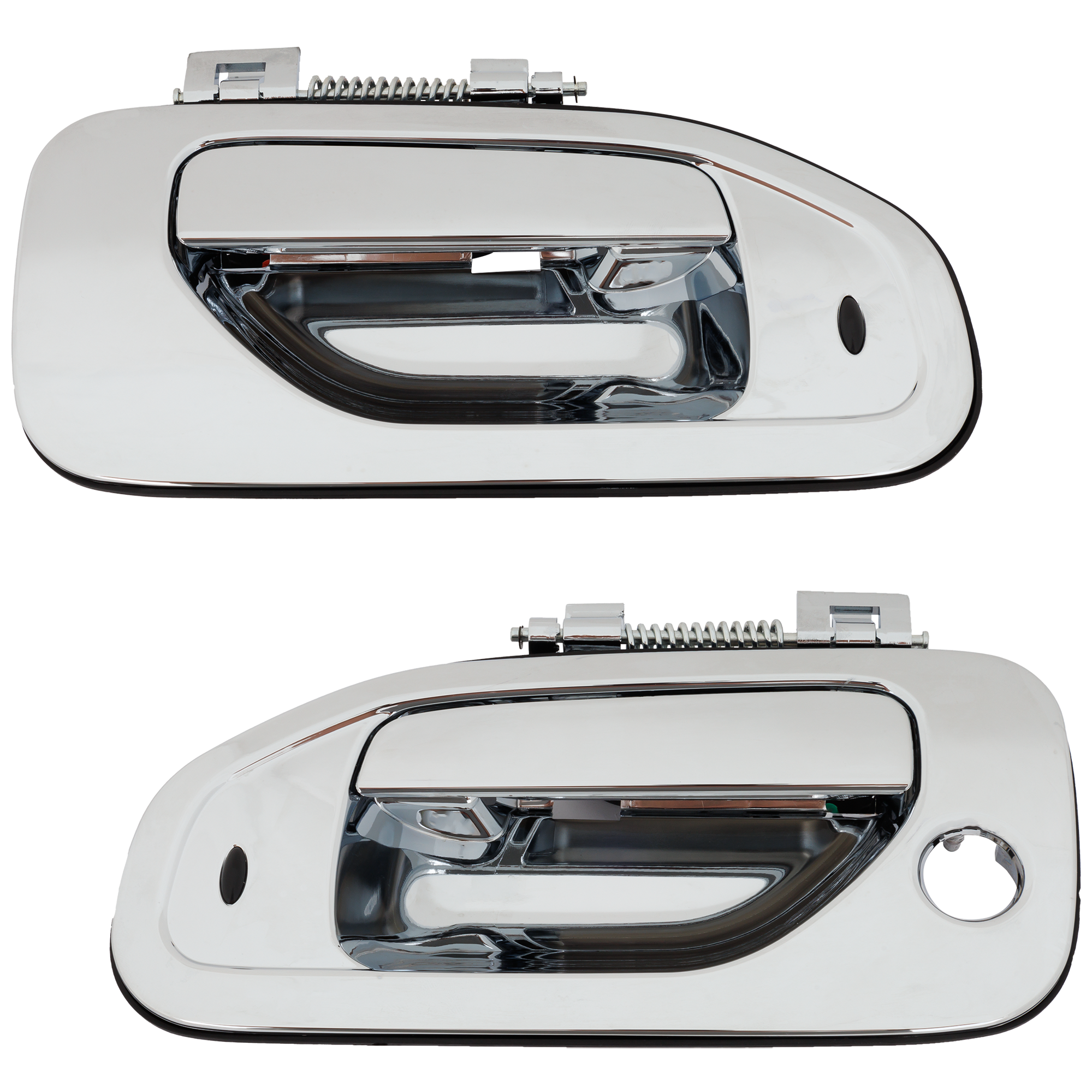 AM CITY EXPRESS 15-18 NV200-13-21 FRONT EXTERIOR DOOR HANDLE RH AND LH Chrome LH w Keyhole w Power Lock SKU SET RN46250021K OEM 19317270 PFM 19317271 PFM