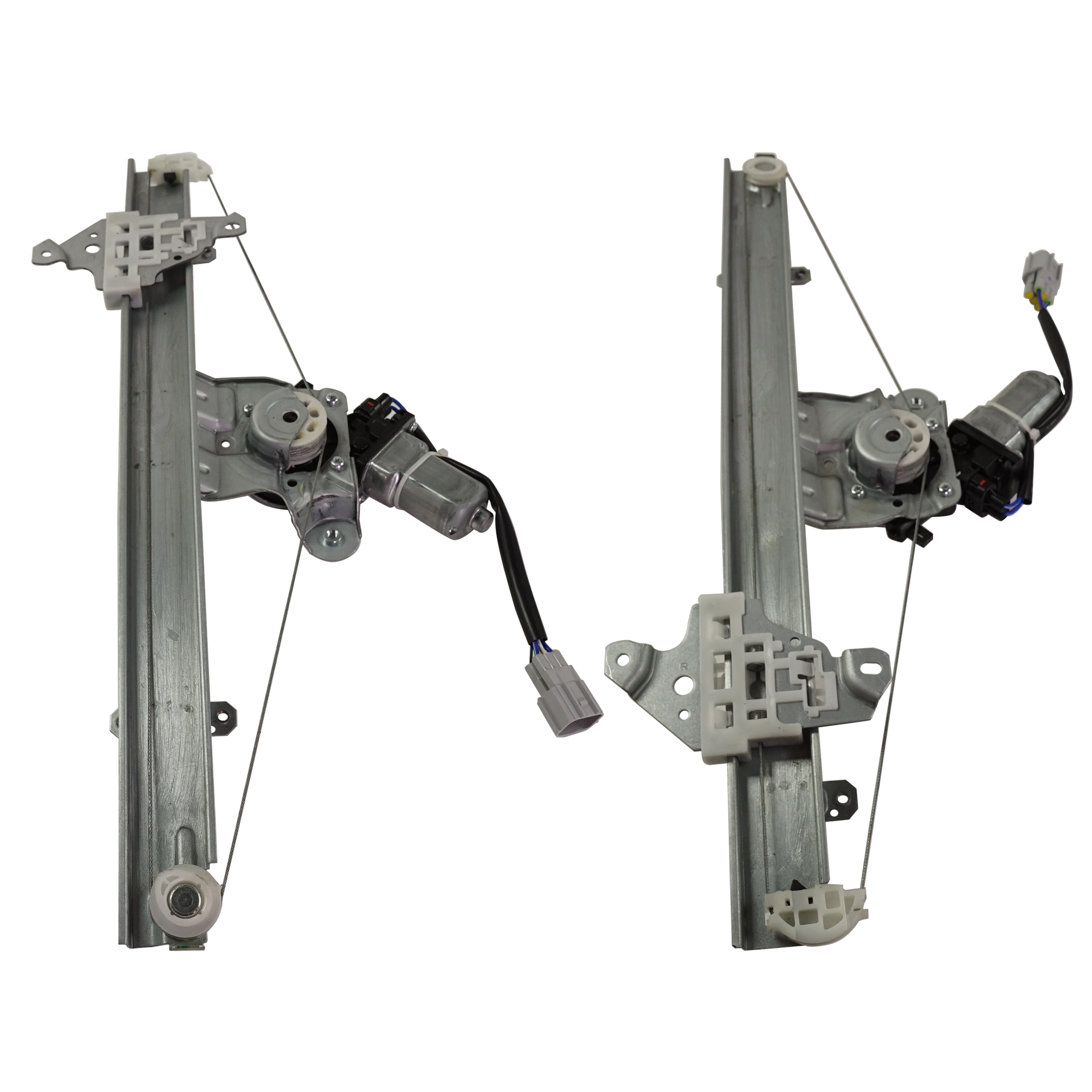 AM LEAF 13-24 FRONT WINDOW REGULATOR RH AND LH Power w Motor 2 Pin SKU SET RN46290017 Partslink NI1351168 NI1350168 OEM 807203NF5A PFM 807213NF5A PFM