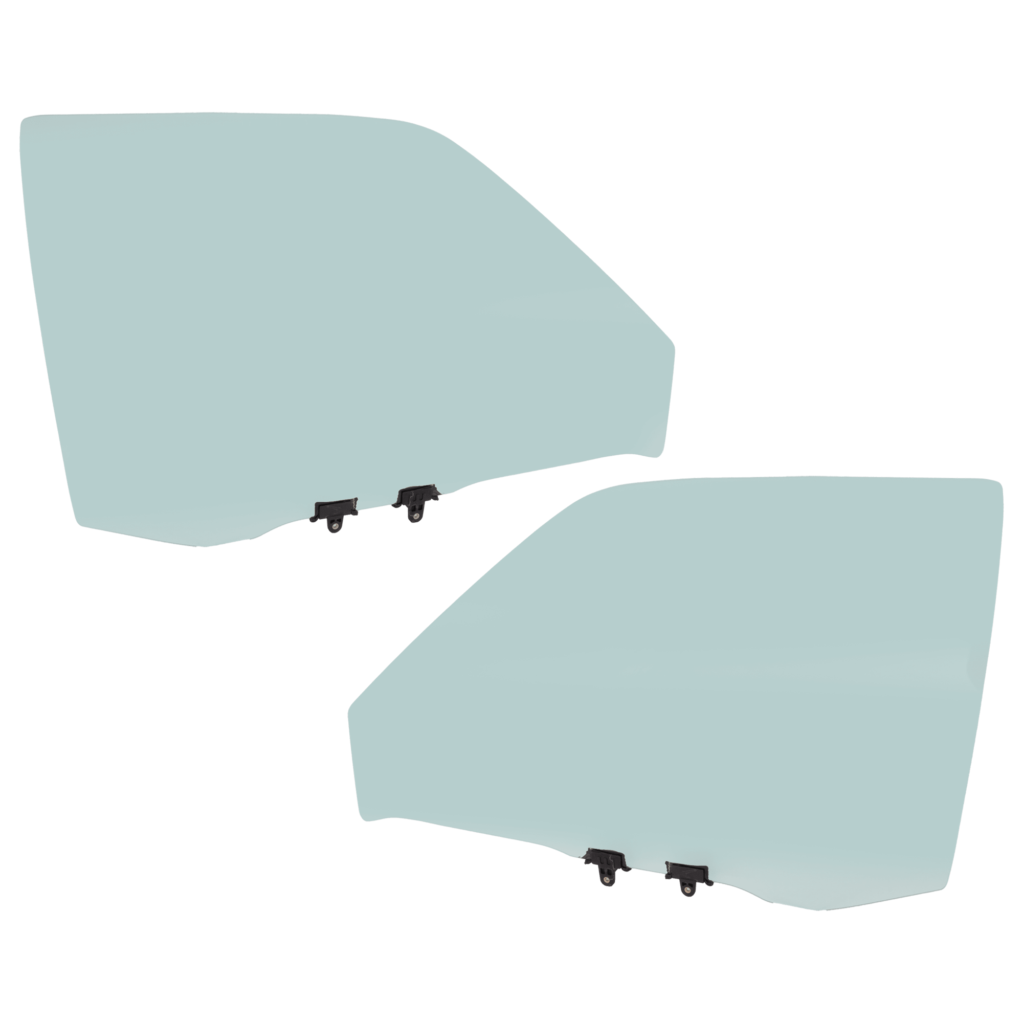 AM NISSAN FRONTIER 98-01 XTERRA 00-01 FRONT DOOR GLASS RH AND LH Green Tint w Clip SKU SET RN48010005 OEM 803009Z400-803019Z400