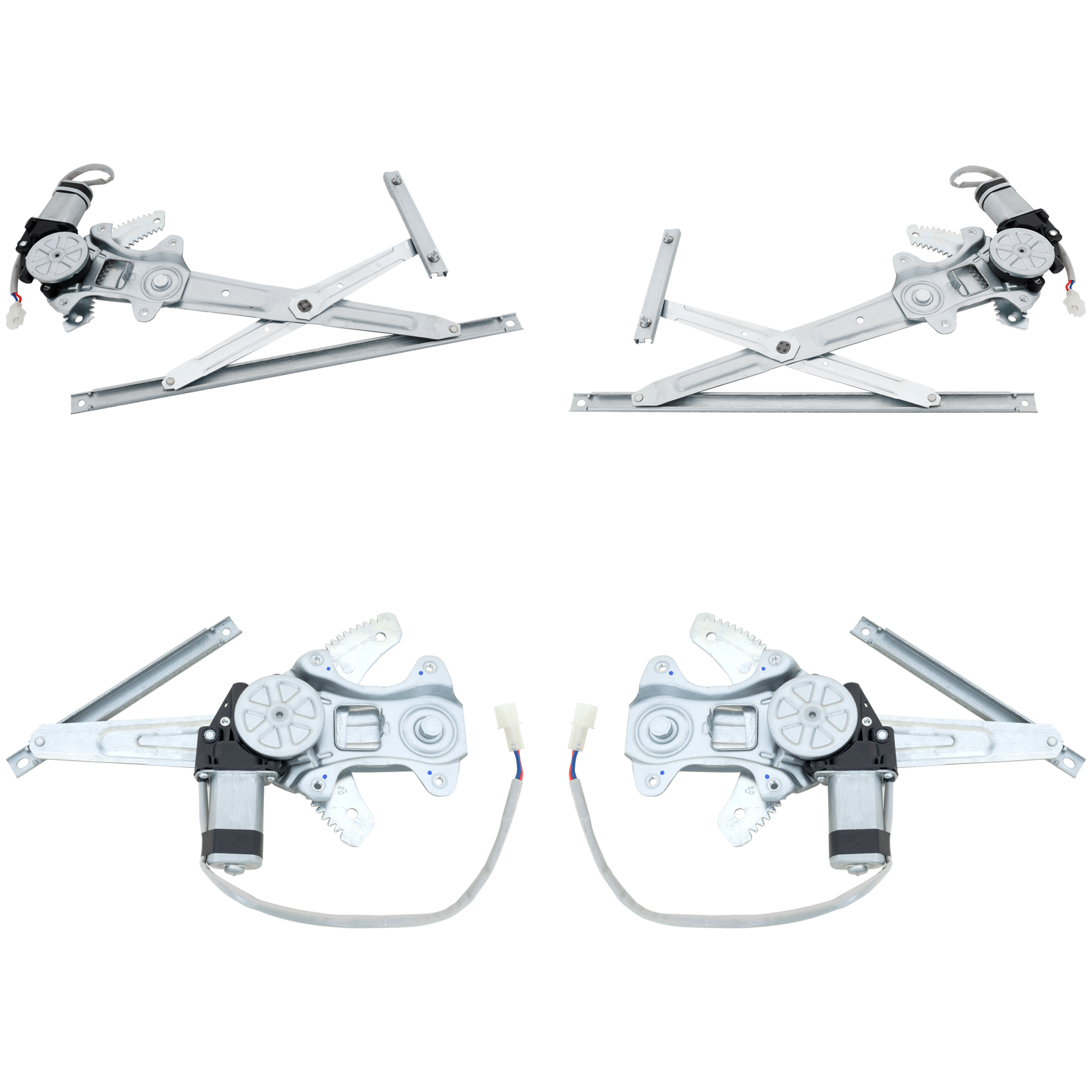 AM VERSA 12-19 FRONT AND REAR WINDOW REGULATOR RH AND LH Power w Motor Sedan SKU SET RN49170059-4 Partslink NI1350170 NI1351170 OEM 807201HL0A PFM 807211HL0A PFM