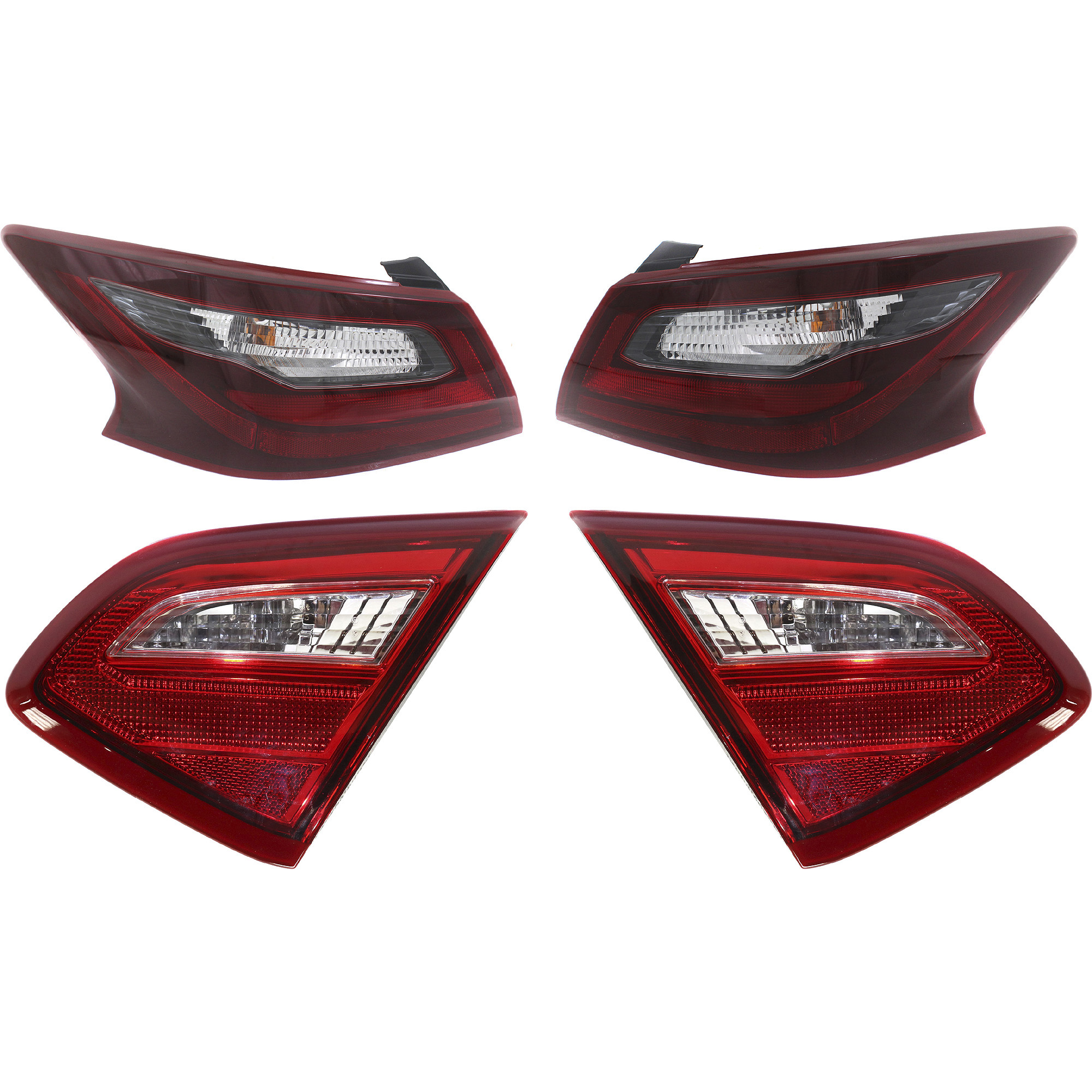 AM ALTIMA 16-16 TAIL LAMP RH AND LH Inner and Outer Assembly Halogen CAPA SKU SET RN73010005Q 4 Partslink NI2802110C NI2803110C NI2804111C NI2805111C OEM 265409HS0A 265459HS0A 265509HS