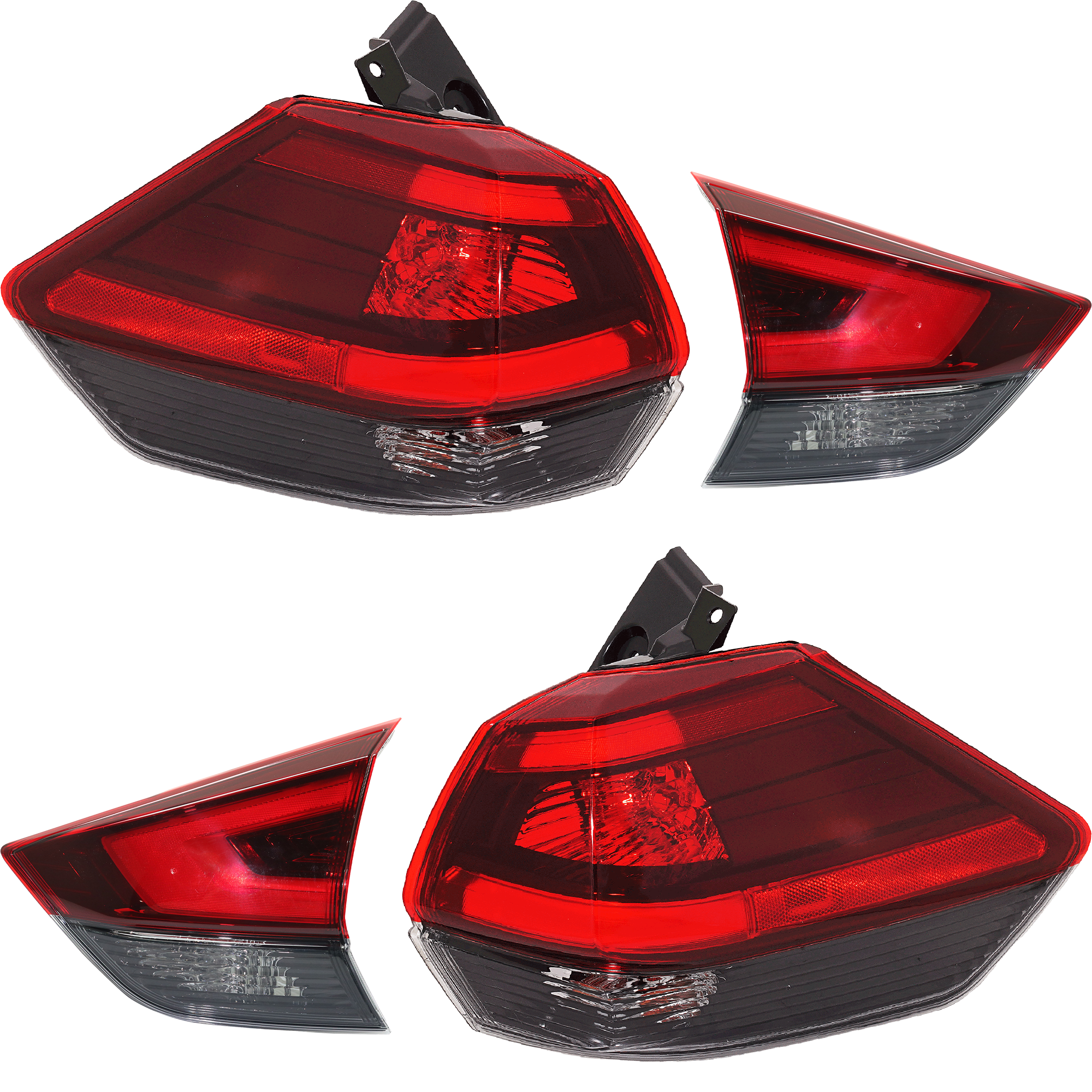 AM ROGUE 18-20 TAIL LAMP RH AND LH Inner and Outer Assembly SKU SET RN73010013-4 Partslink NI2802115 NI2803115 NI2804113 NI2805113 OEM 265506FL0D 265506FL5D 265506FL