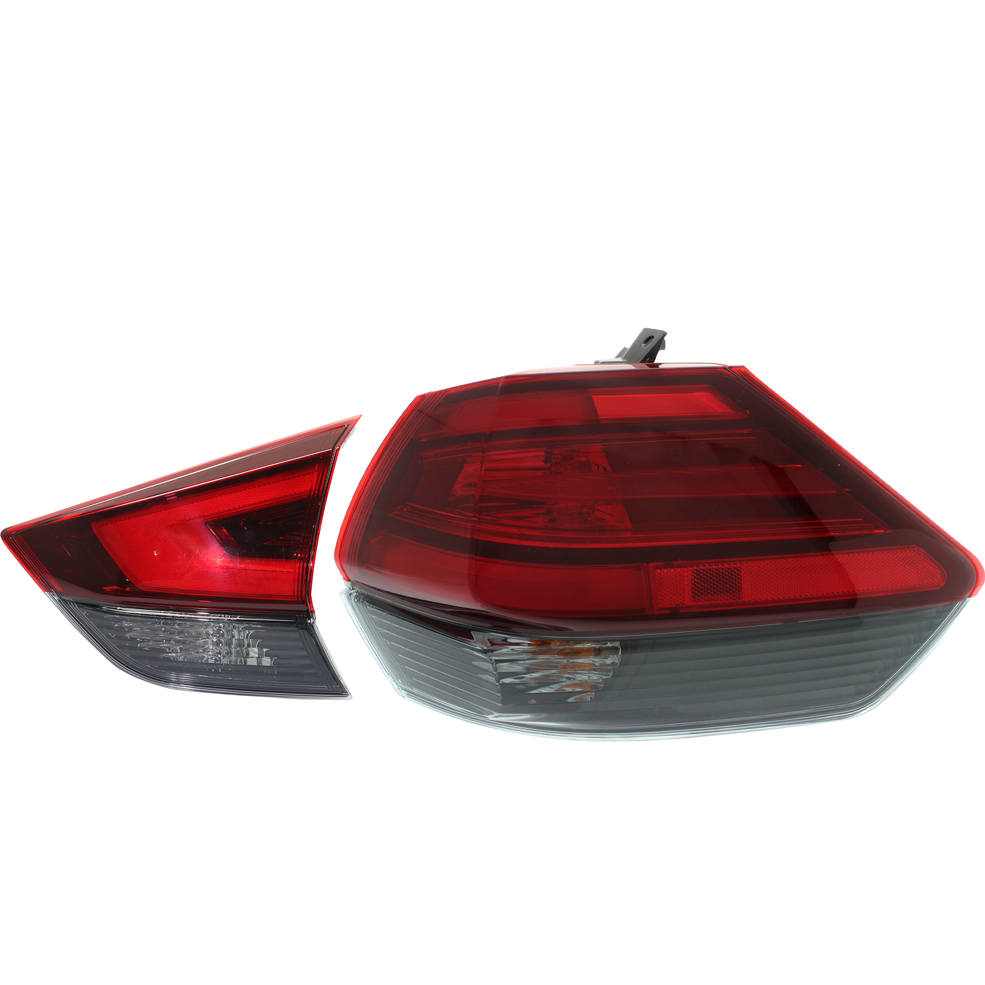 AM ROGUE 17-20 TAIL LAMP RH Inner and Outer Inner Clear Red Lens Outer Red Lens CAPA SKU SET RN73010013Q A Partslink NI2803115C NI2805110C OEM 265506FL0C 265506FL0A 265506FL