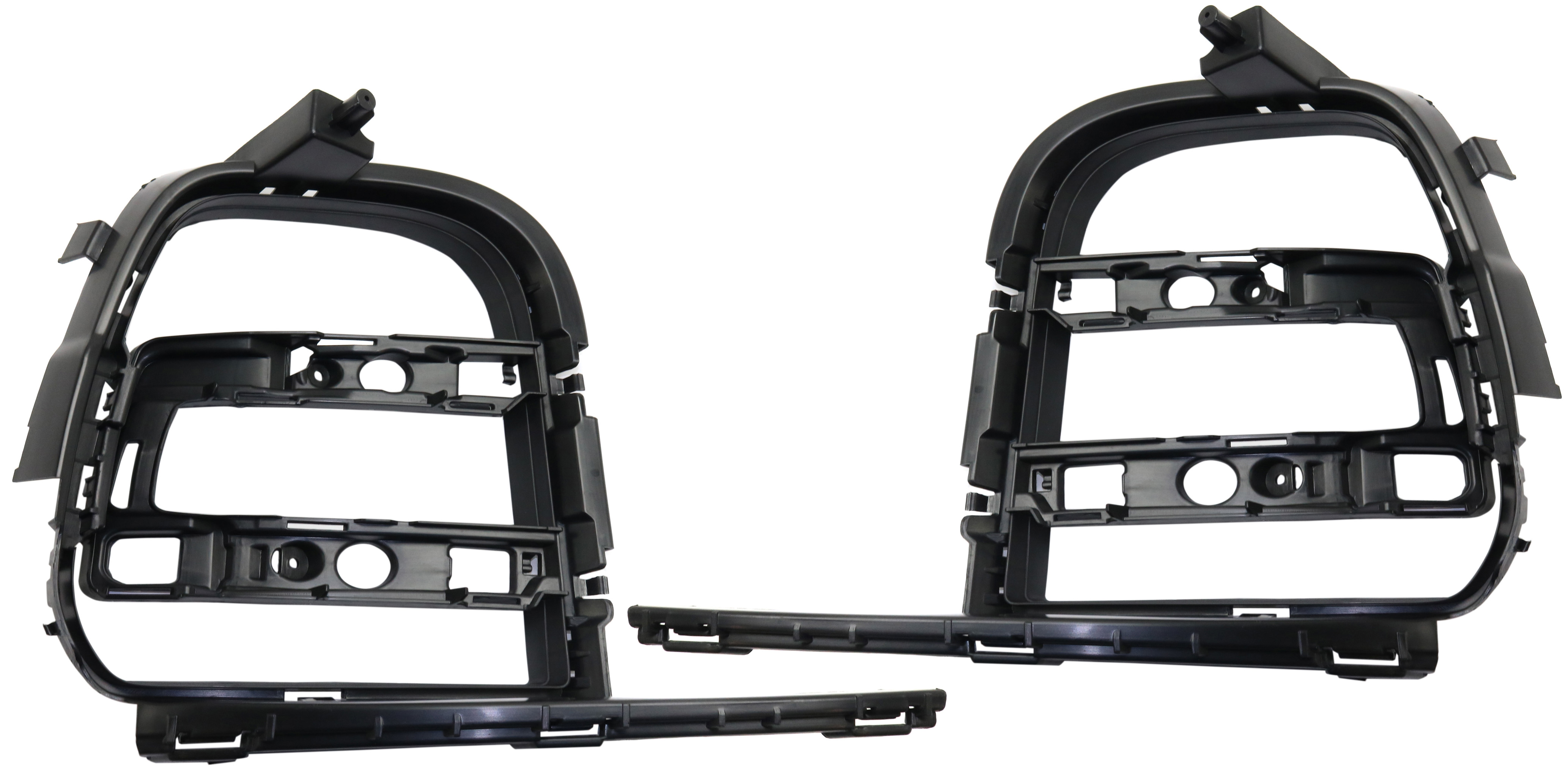 AM MACAN 15-18 FRONT BUMPER GRILLE RH AND LH Textured Black w o Sport Design Package Turbo Model SKU SET RP01550001 Partslink PO1209101 PO1208101 OEM 95B807682A1E0-95B807681A1E0