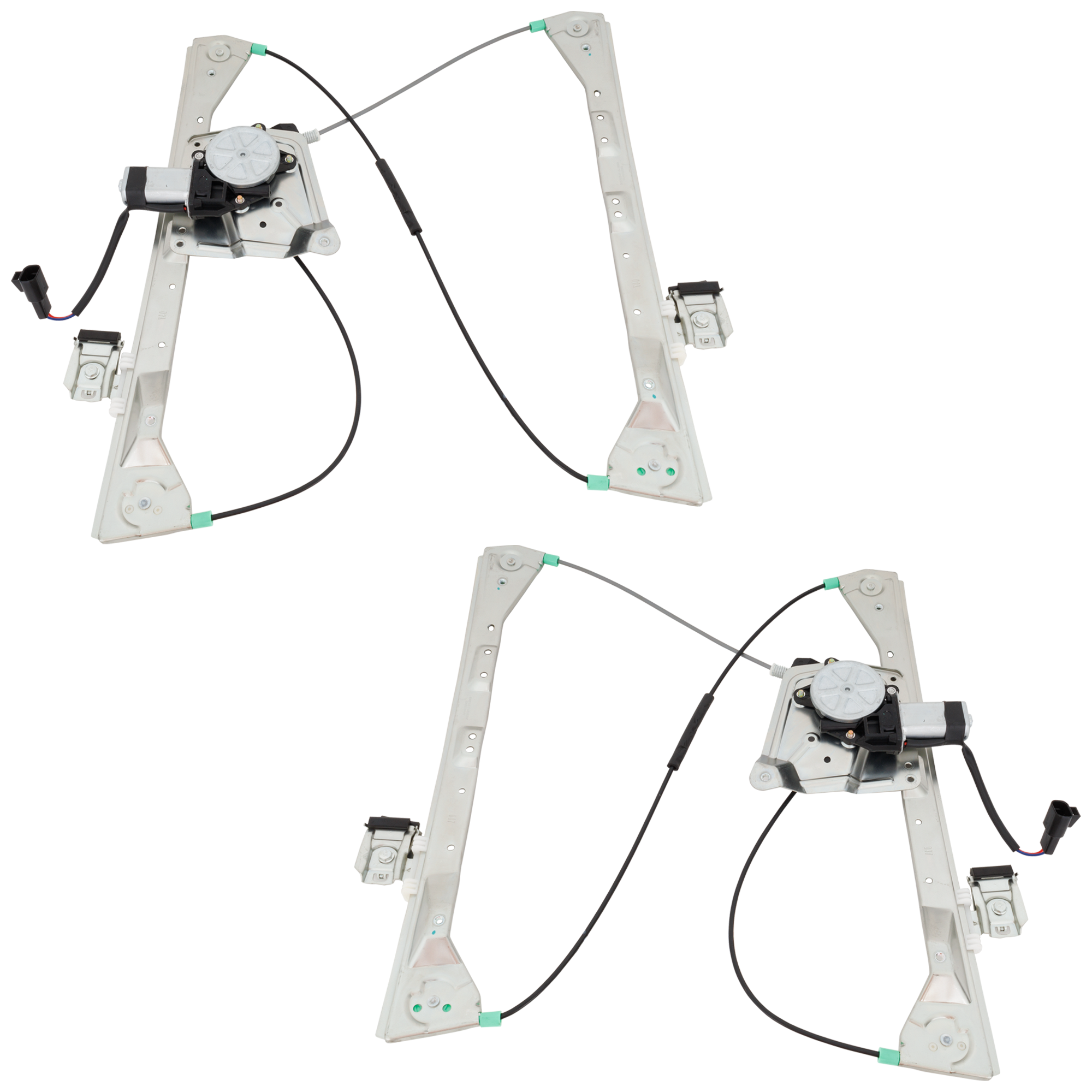 AM AZTEK 01-05 RENDEZVOUS 02-07 REAR WINDOW REGULATOR RH AND LH Power w Motor SKU SET RP49170001 Partslink GM1551136 GM1550136 OEM 10311150-15911243-10311151-159