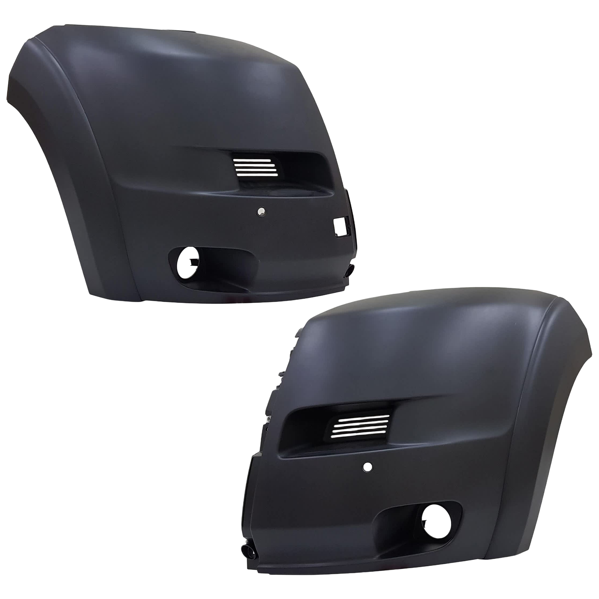 AM PROMASTER 19-22 FRONT BUMPER COVER RH AND LH Textured Outer w Fog Light Type 2 SKU SET RR01030003 Partslink CH1016112 CH1017112 OEM 7LT76JXWAA 7LT77JXWAA
