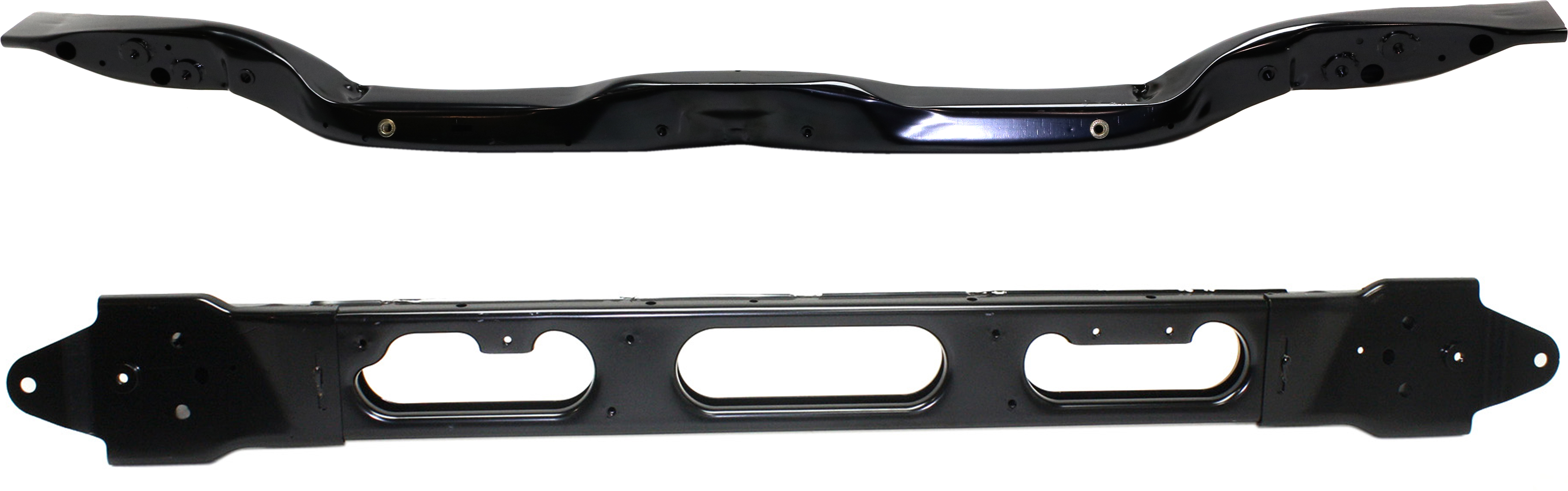 AM RAM 2500-3500 P U 13-18 RADIATOR SUPPORT Set of 2 Upper and Lower Crossmember 5.7L 6.4L Eng All Cab Types SKU SET RR25030001-2 Partslink CH1225252 CH1225253 OEM 68222830AA 68224848AA
