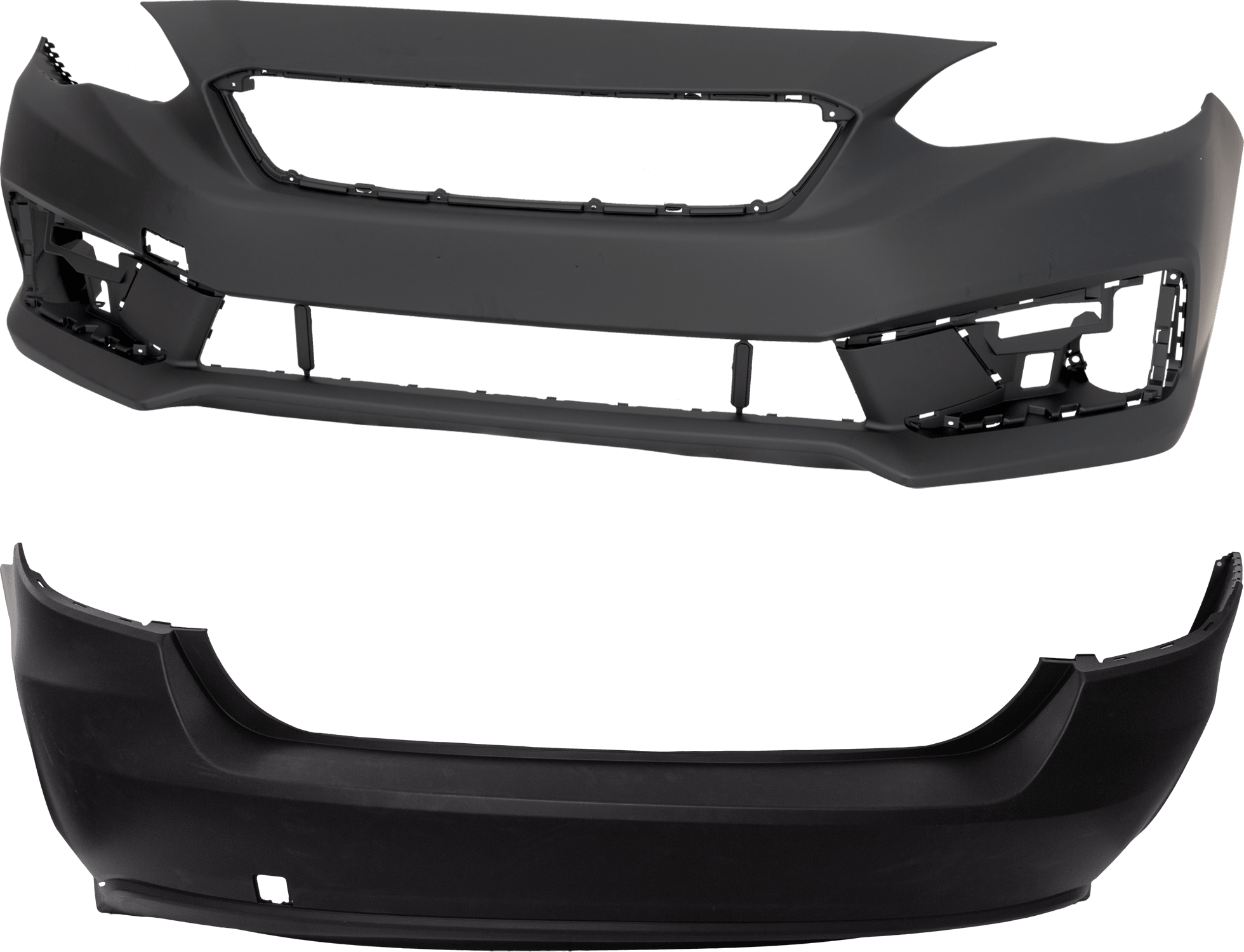 AM IMPREZA 20-23 FRONT AND REAR BUMPER COVER Primed Sedan w o Object Sensor Holes SKU SET RS01030013P C