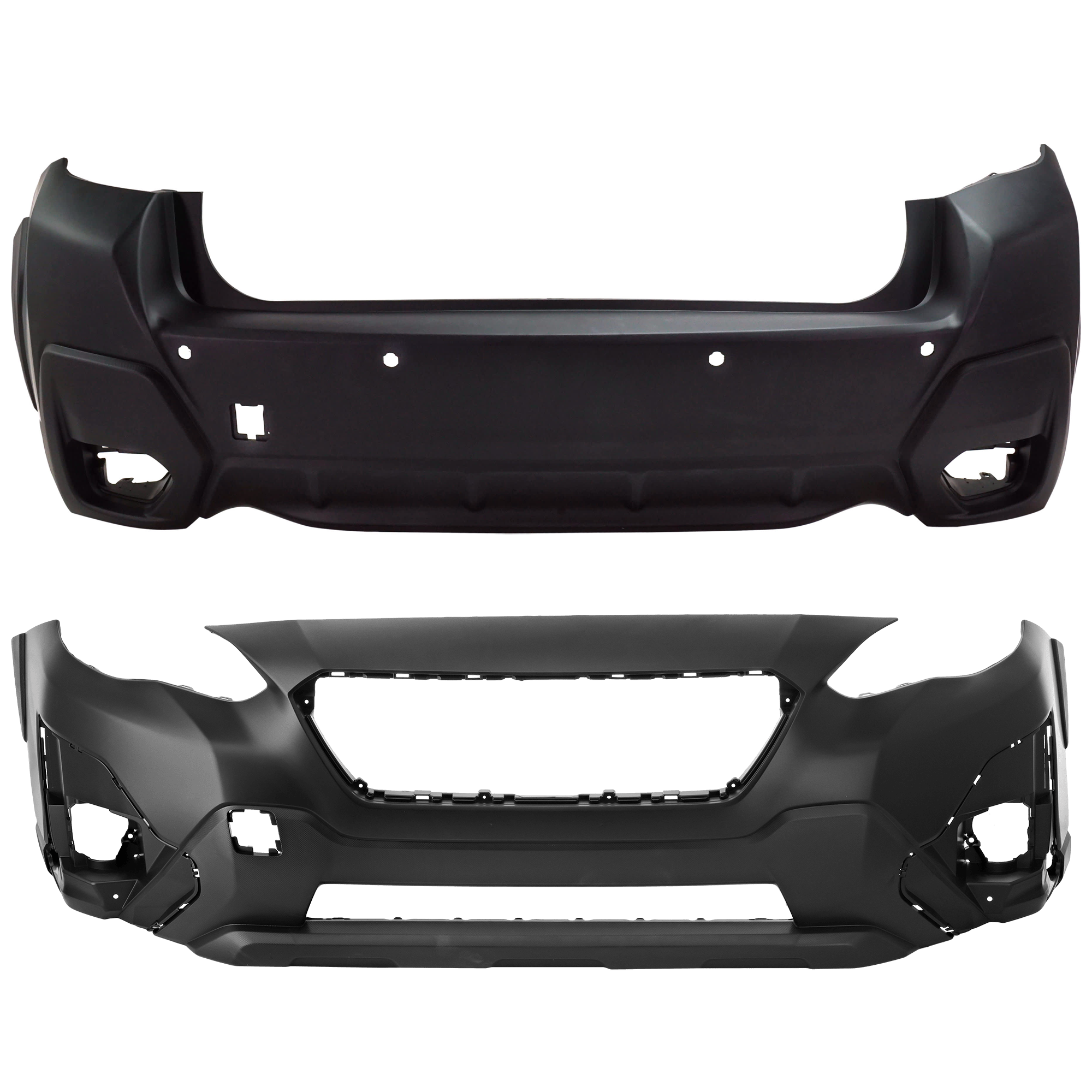 AM CROSSTREK 21-23 FRONT AND REAR BUMPER COVER Primed SKU SET RS01030021P A Partslink SU1000196 SU1100188 OEM 57702FL220-57704FL040