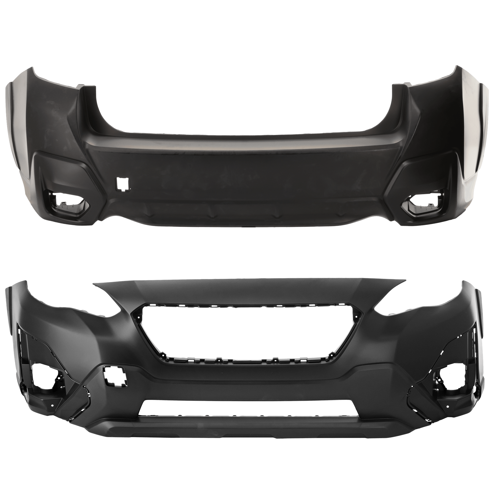 AM CROSSTREK 21-23 FRONT AND REAR BUMPER COVER Primed SKU SET RS01030021P B Partslink SU1000196 SU1100187 OEM 57704FL040-57704FL250