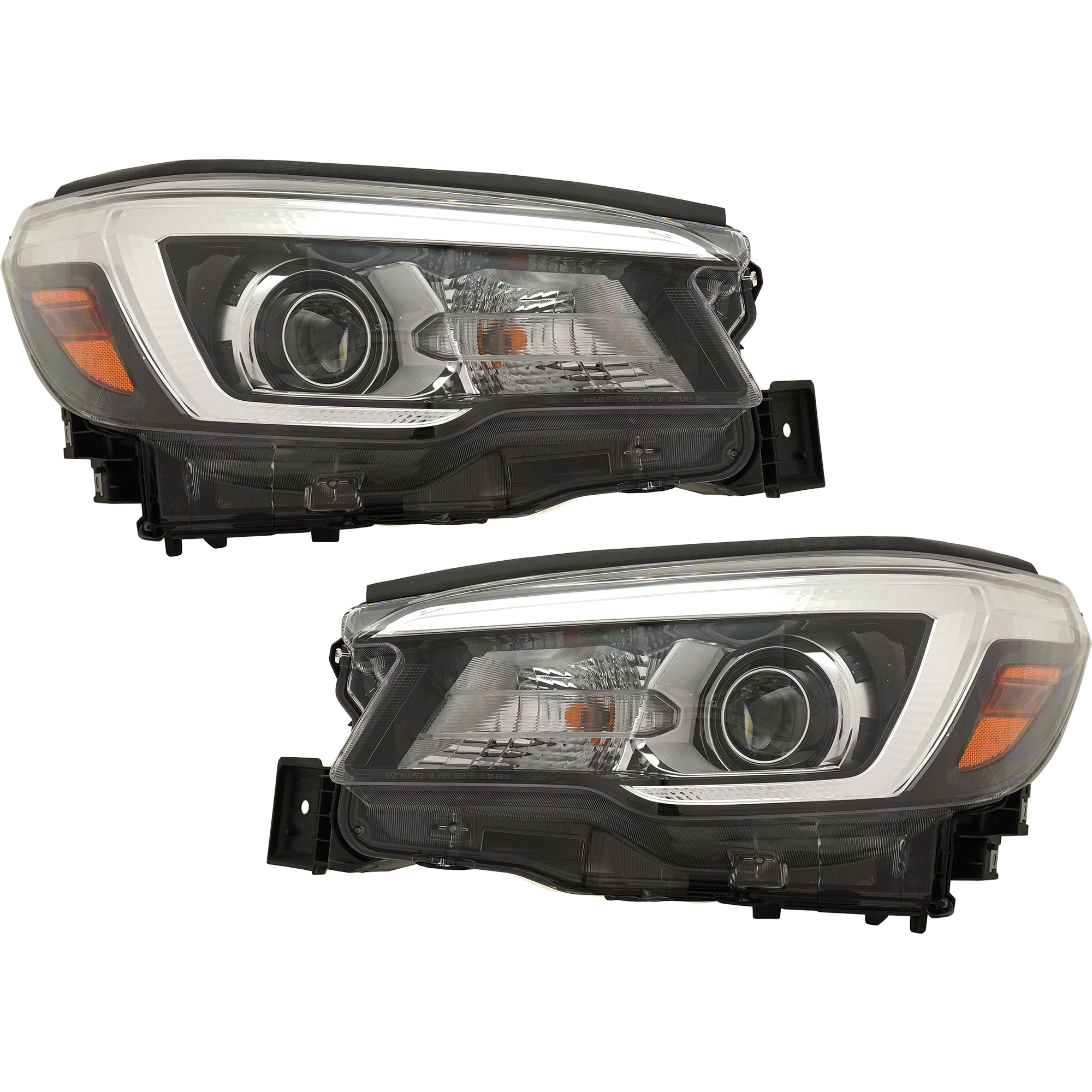 AM FORESTER 19-20 HEAD LAMP RH AND LH Base Convenience Premium Touring Sport Models SKU SET RS10010011 Partslink SU2503170 SU2502170 OEM 84001SJ061-84001SJ060-84001SJ0