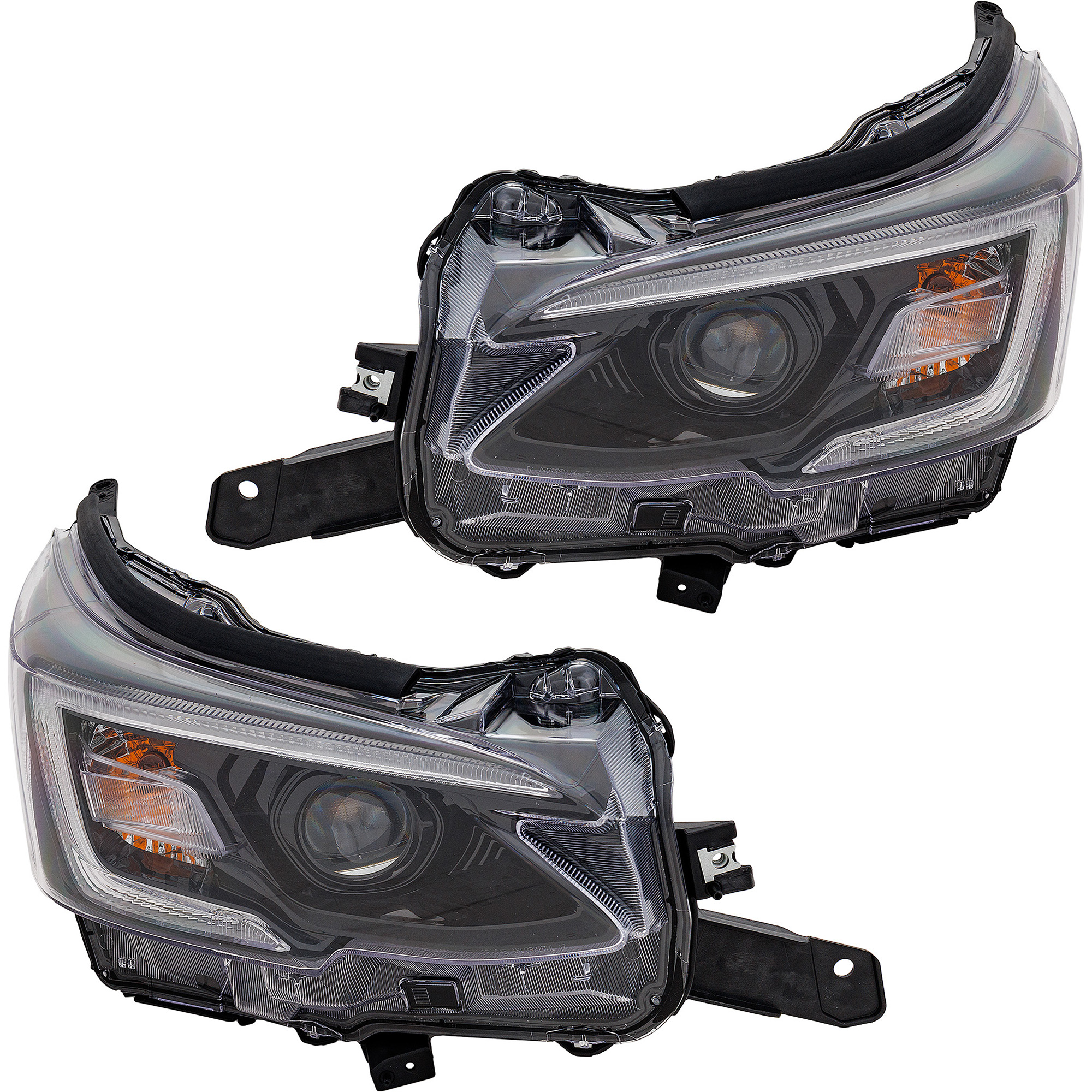 AM OUTBACK LEGACY 20-20 HEAD LAMP RH AND LH Assembly LED Base Onyx Edition XT Premium Sport Models w o Steering Responsive Headlights SRH CAPA SKU SET RS10010043Q Partslink SU2503172C SU2502172C OEM 84002AN10A 84002AN11A