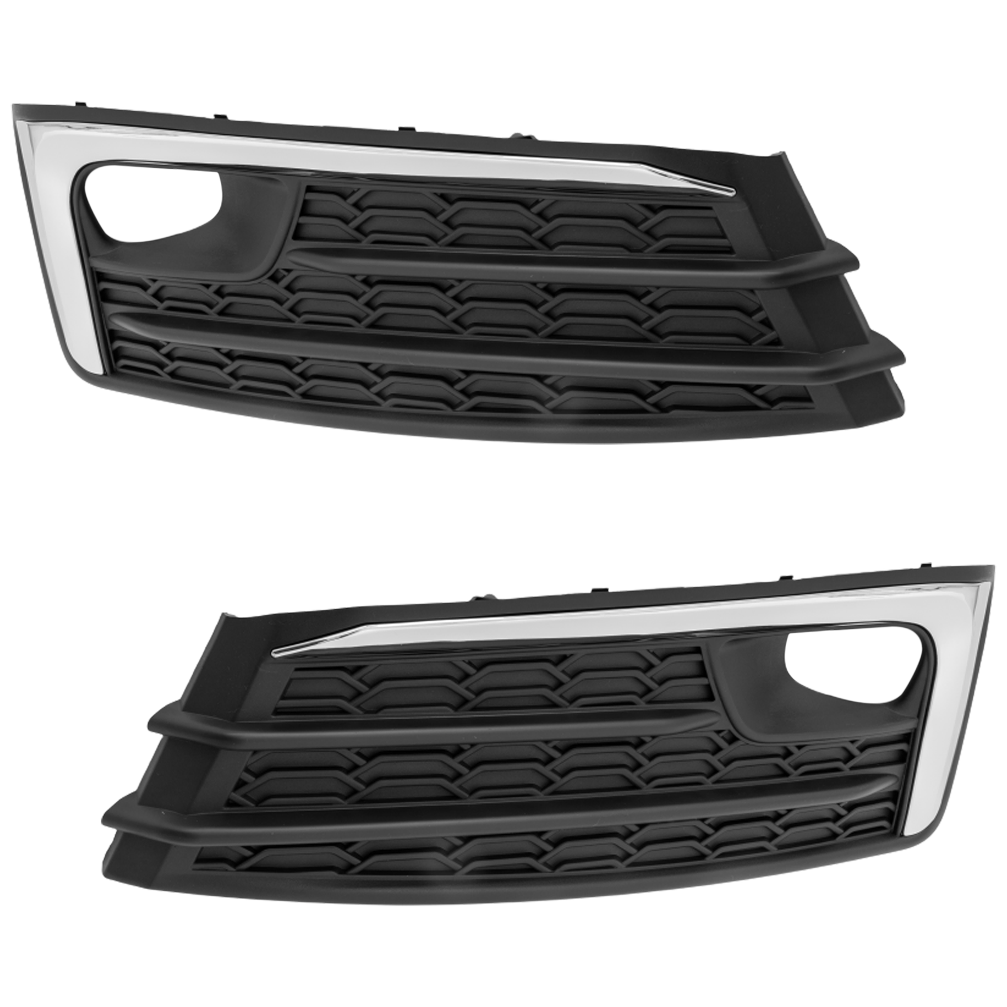 AM IMPREZA 20-23 FOG LAMP COVER RH AND LH w Fog Light Holes w Chrome Molding Sedan SKU SET RS10770001 Partslink SU1039127 SU1038127 OEM 57737FL04A 57737FL05A