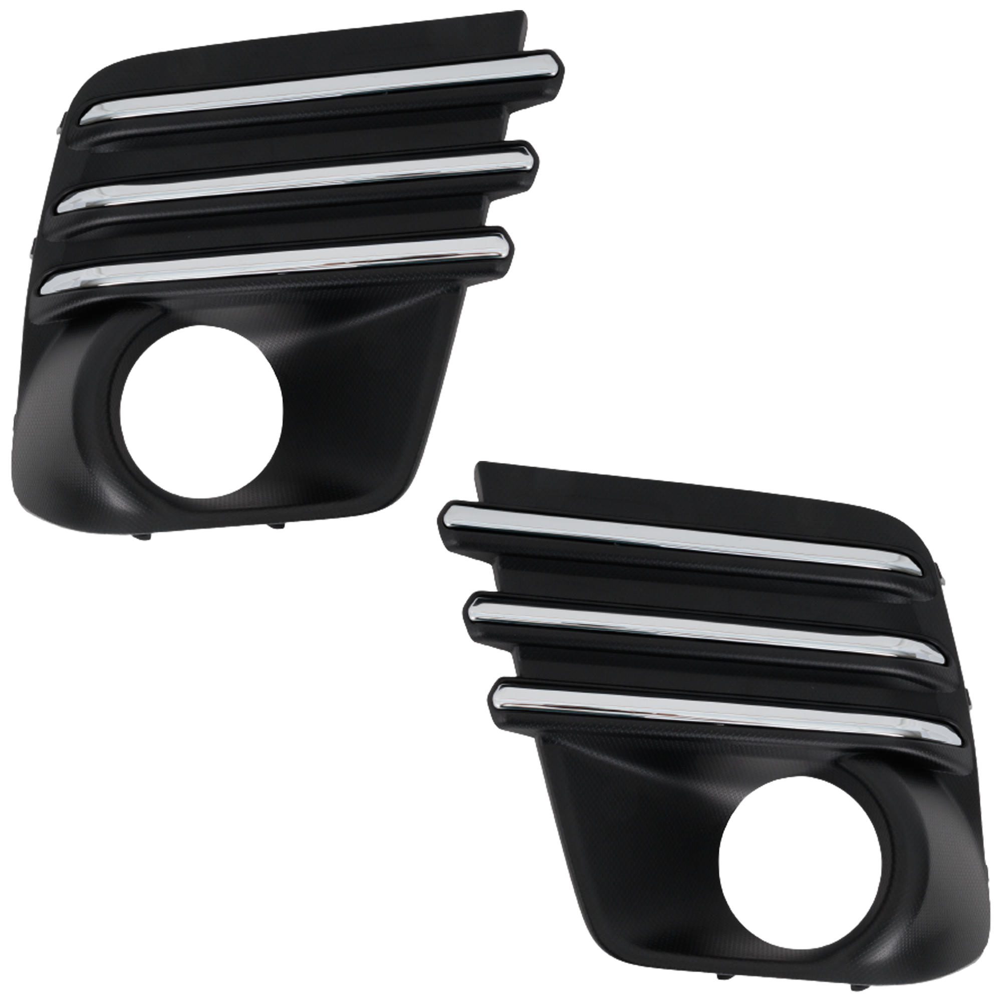 AM FORESTER 22-24 FRONT FOG LAMP MOLDNG RH AND LH Textured Black w Plastic Chrome Finisher SKU SET RS10810003 Partslink SU1039132 SU1038132 OEM 57731SJ560-57731SJ570