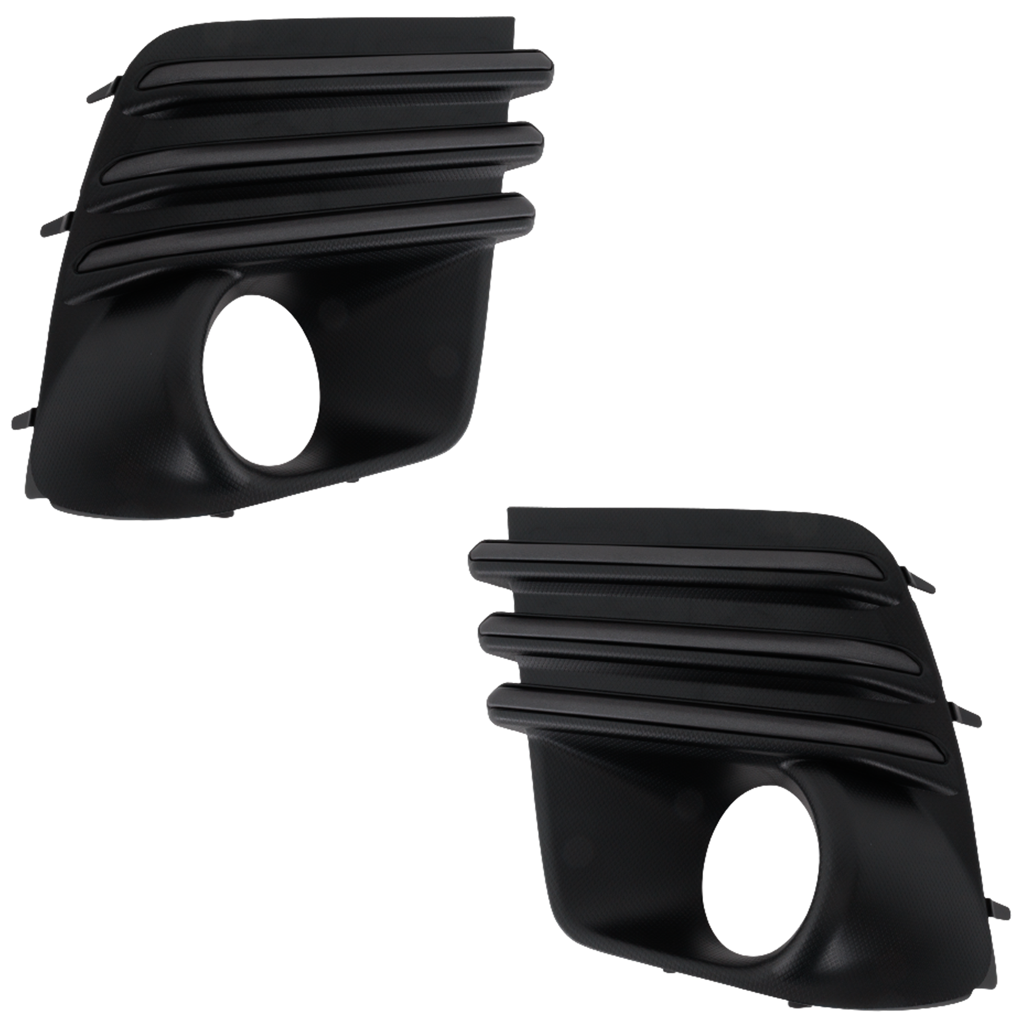 AM FORESTER 22-24 FRONT FOG LAMP MOLDNG RH AND LH Textured Black w Steel Chrome Finisher 23-24 Limited Model SKU SET RS10810005 Partslink SU1039133 SU1038133 OEM 57731SJ600-57731SJ610