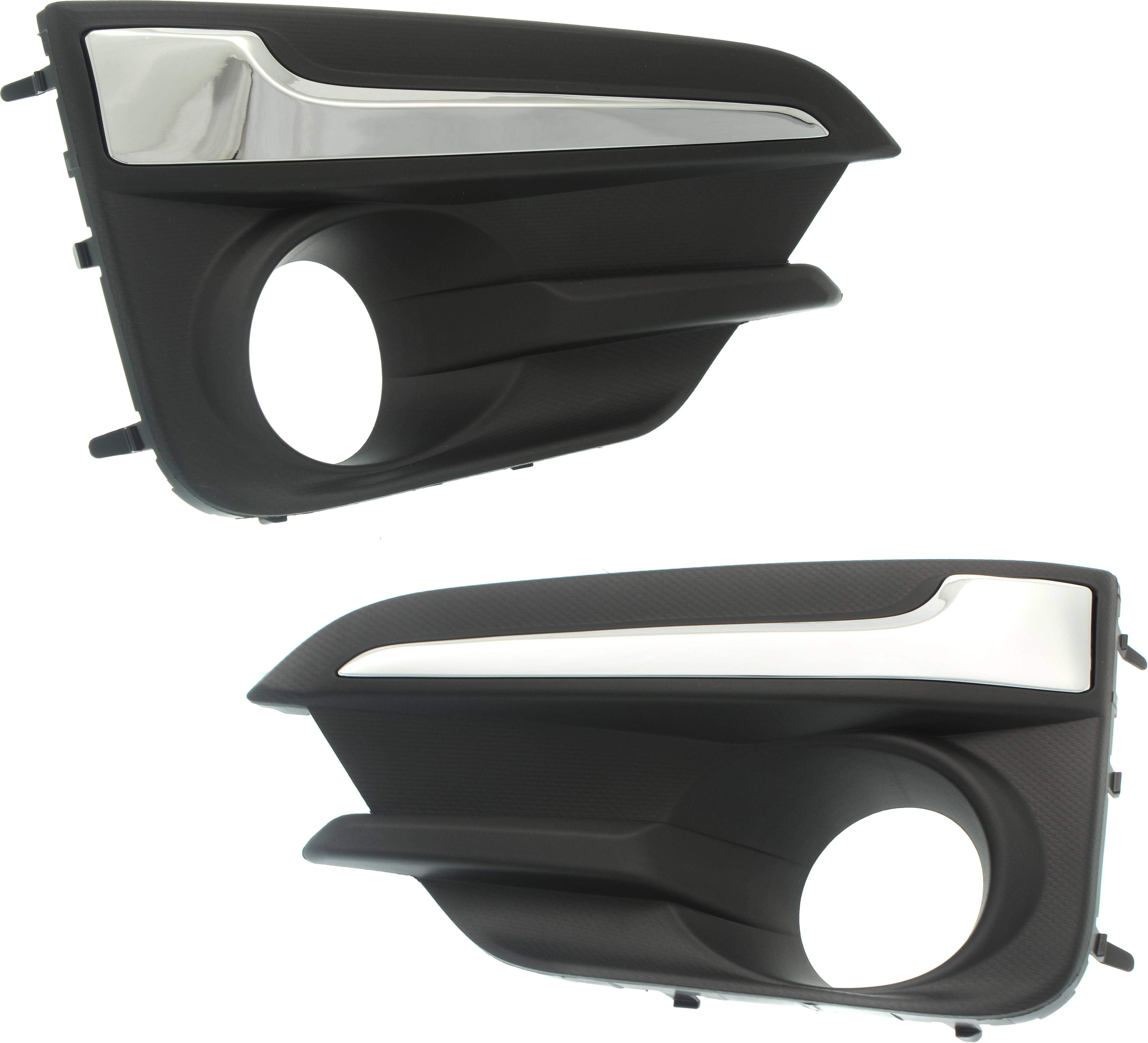 AM IMPREZA 17-19 FRONT FOG LAMP MOLDING RH AND LH Primed w Chrome Trim SKU SET RS10820001 Partslink SU1039113 SU1038113 OEM 57731FL040-57731FL050