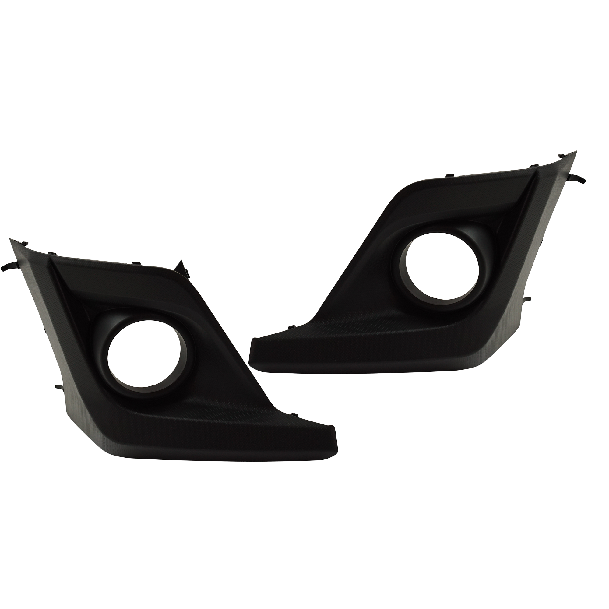 AM CROSSTREK 18-20 FRONT FOG LAMP MOLDING RH AND LH Textured Black w Fog Lights SKU SET RS10820005 Partslink SU1039121 SU1038121 OEM 57731FL082-57731FL081-57731FL0