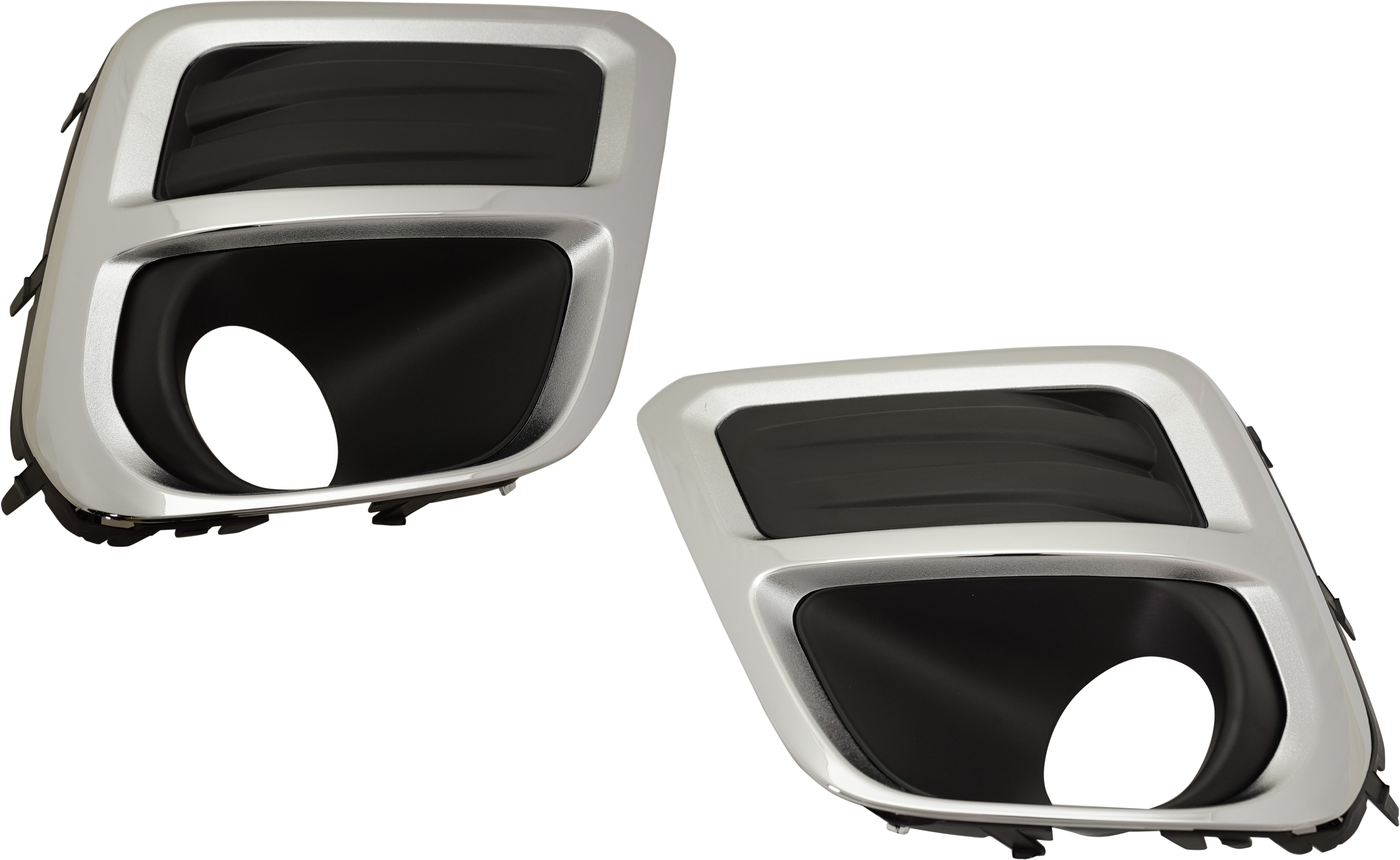 AM FORESTER 19-21 FRONT FOG LAMP MOLDING RH AND LH Black and Chrome SKU SET RS10820007 Partslink SU1039122 SU1038122 OEM 57731SJ060-57731SJ070