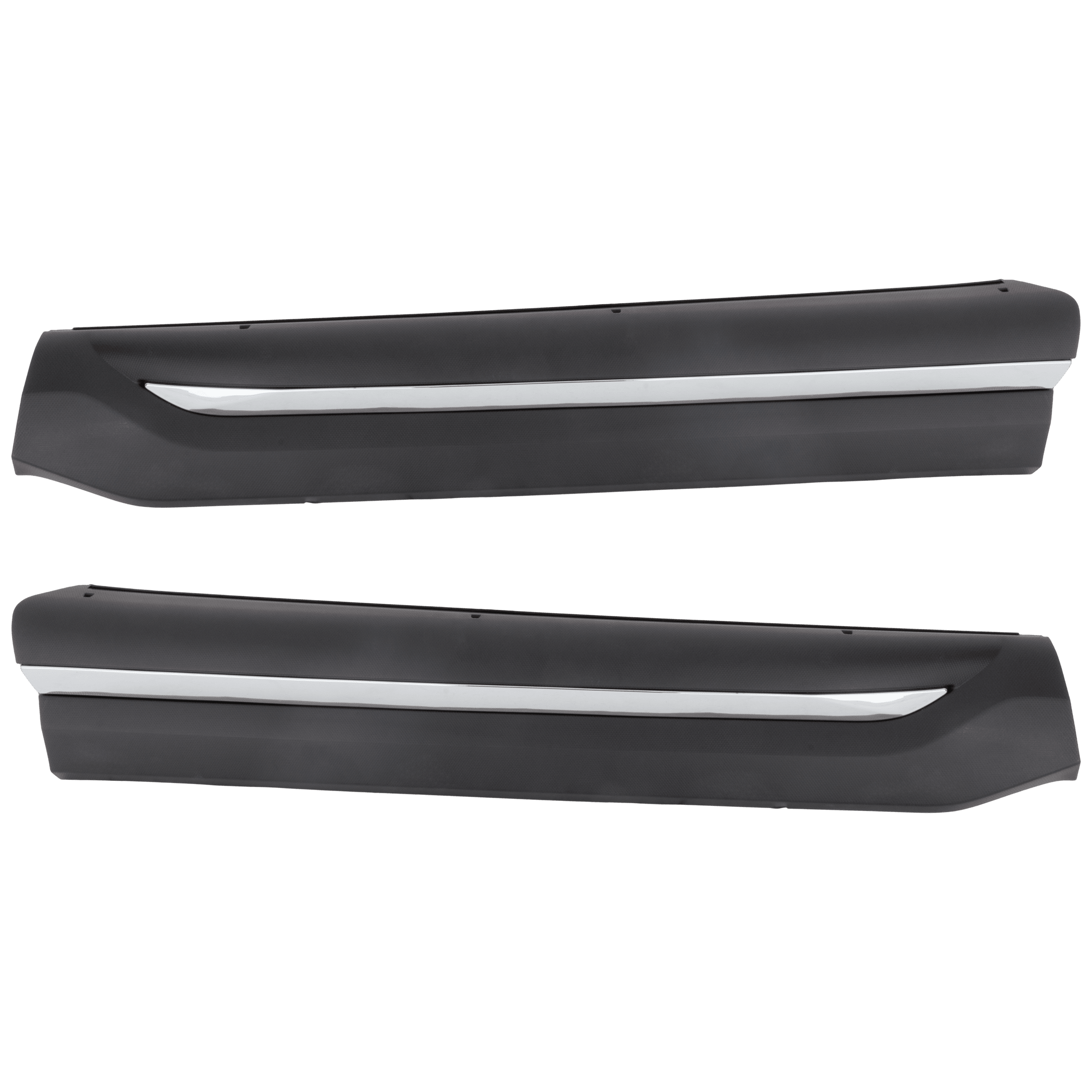 AM ASCENT 19-23 FRONT DOOR MOLDING RH AND LH Assembly Lower Textured w Chrome Trim SKU SET RS46170005 Partslink SU1304103 SU1305103 OEM 91112XC16B 91112XC17B