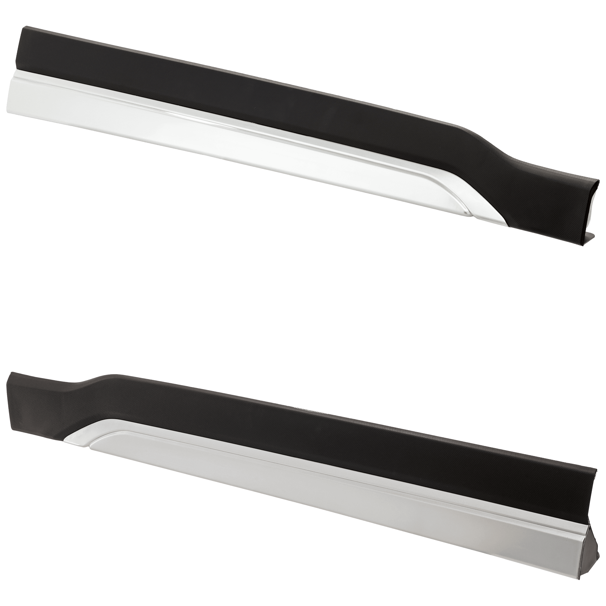 AM FORESTER 19-20 FRONT DOOR MOLDING RH AND LH Lower Assembly Textured Black w Chrome Trim Premier Touring Models SKU SET RS46170009 Partslink SU1304105 SU1305105 OEM 91112SJ400-91112SJ410