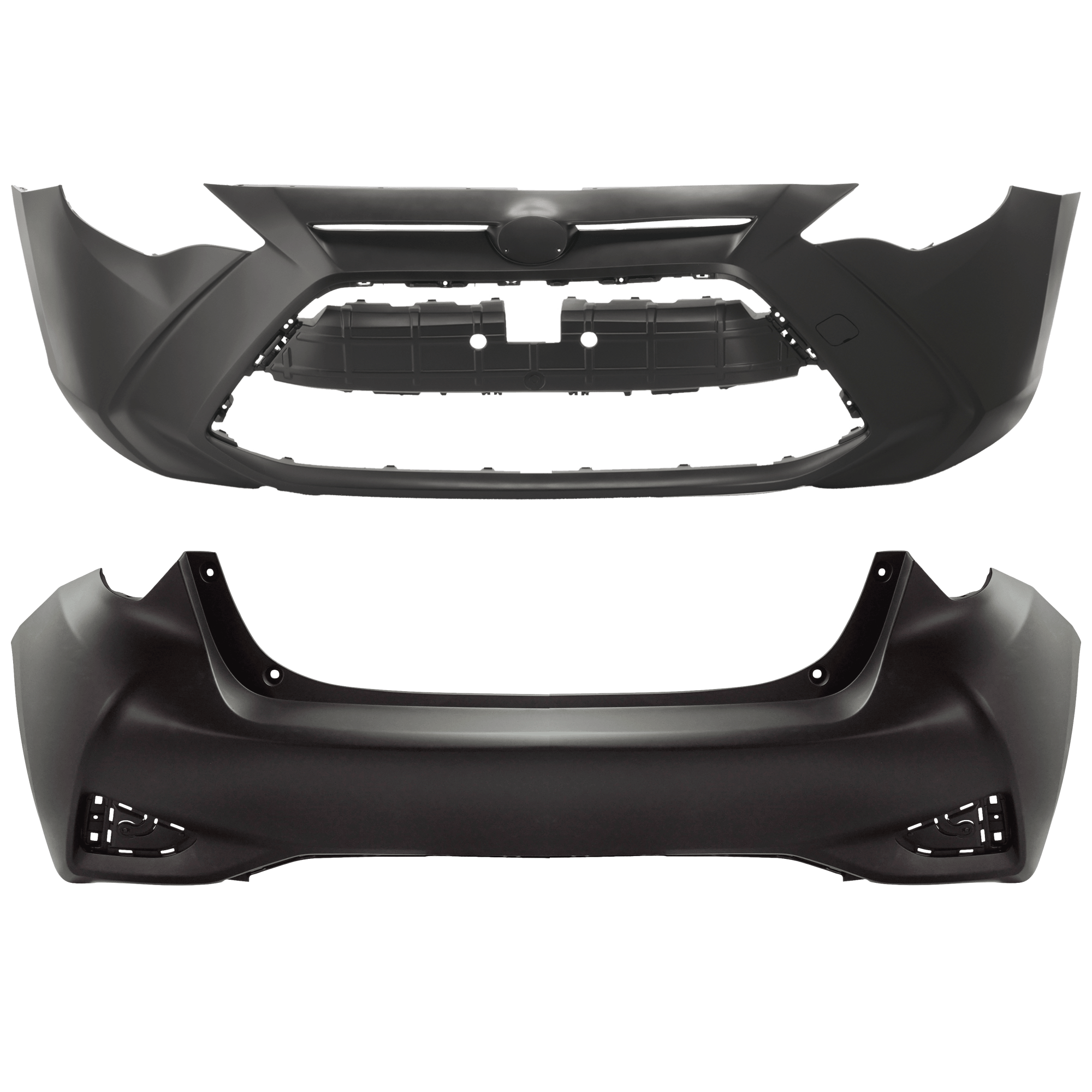 AM YARIS 19-19 FRONT AND REAR BUMPER COVER Primed Hatchback w R DOT Label SKU SET RT01030008P A